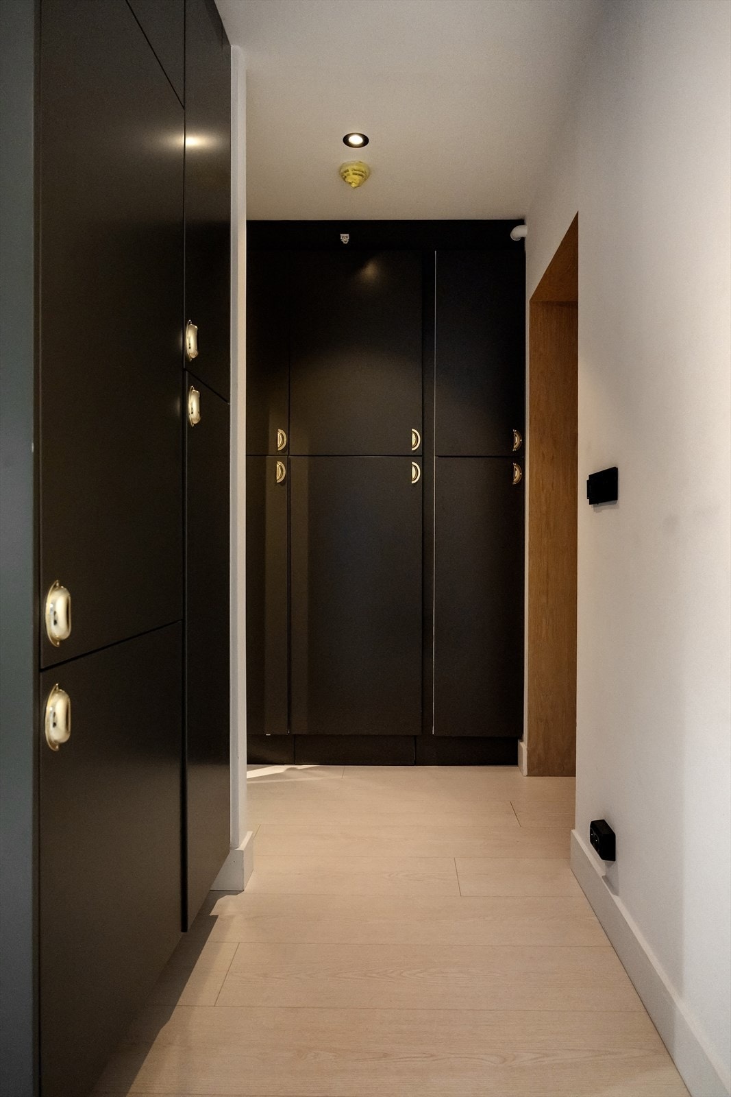 Meget praktiske oppbevaringsløsninger med integrerte garderobeskap Galleribilde