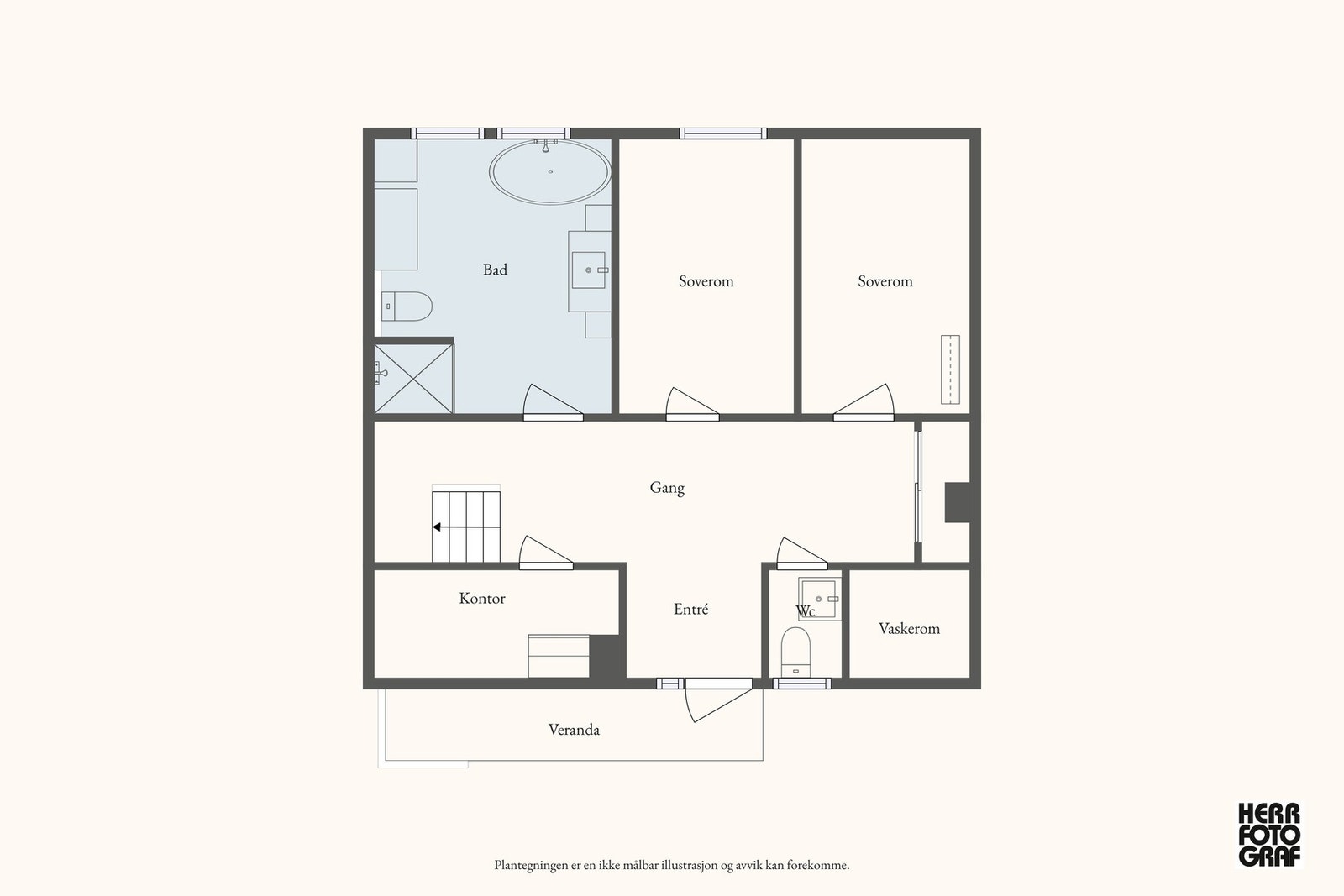 Plantegning 1.etasje Galleribilde