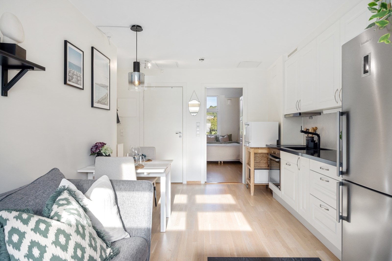 Gulvet er belagt med flott parkett. Galleribilde