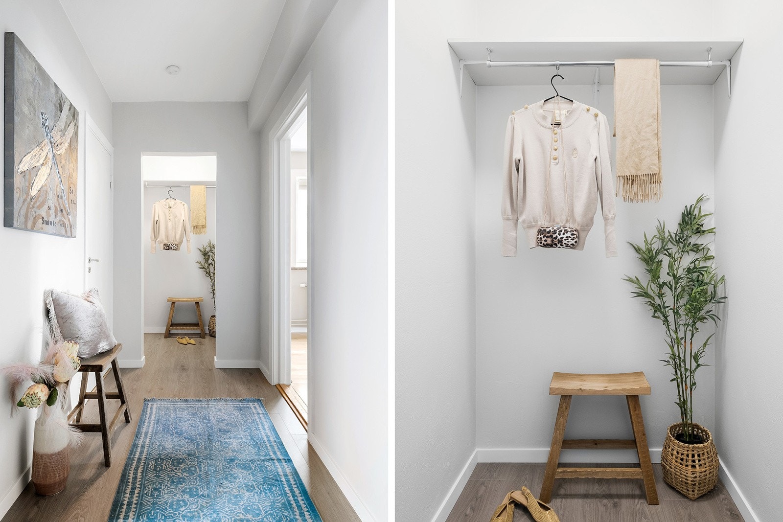 Innbydende entré med god plass til oppbevaring Galleribilde