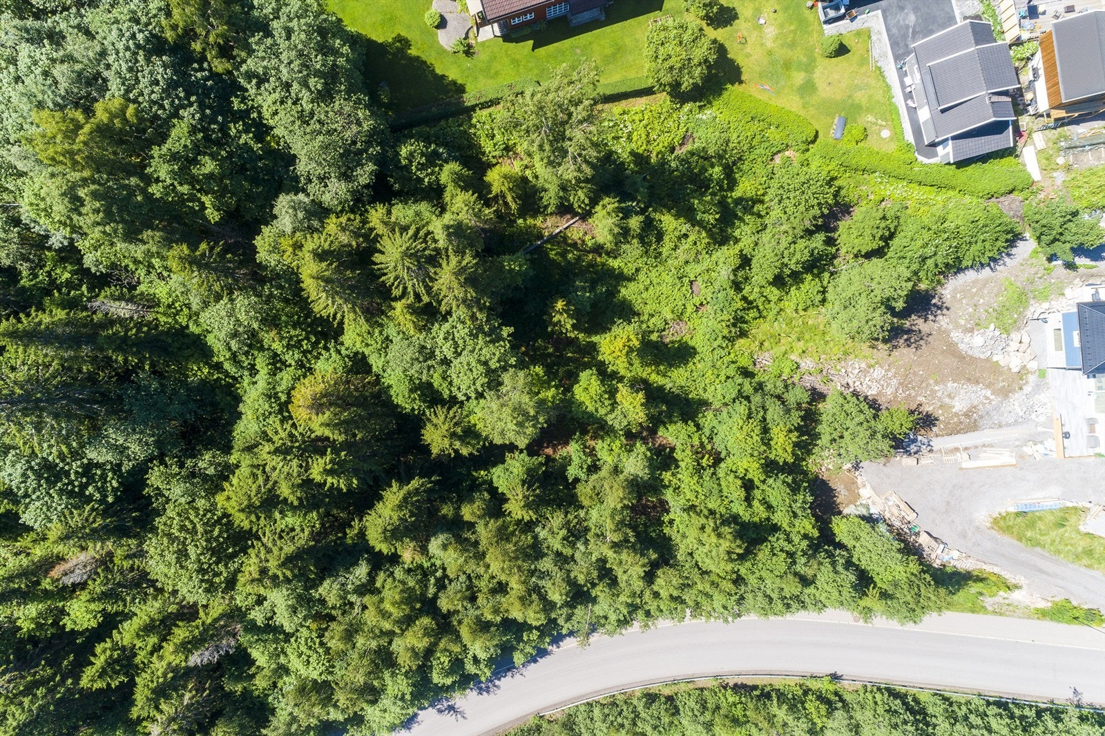 Eiendommen sett ovenfra Galleribilde