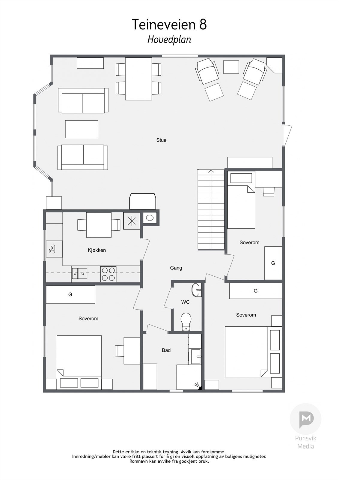 Plantegning hovedplan Galleribilde