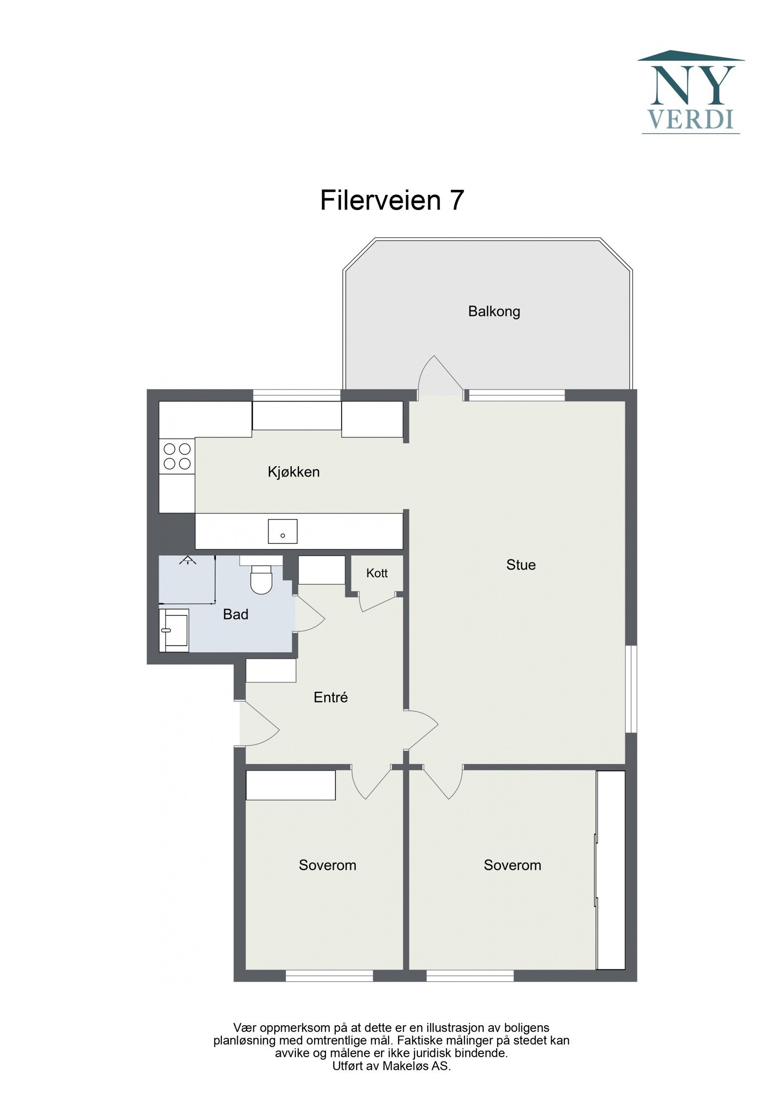 Filerveien 7 - Planskisse Galleribilde