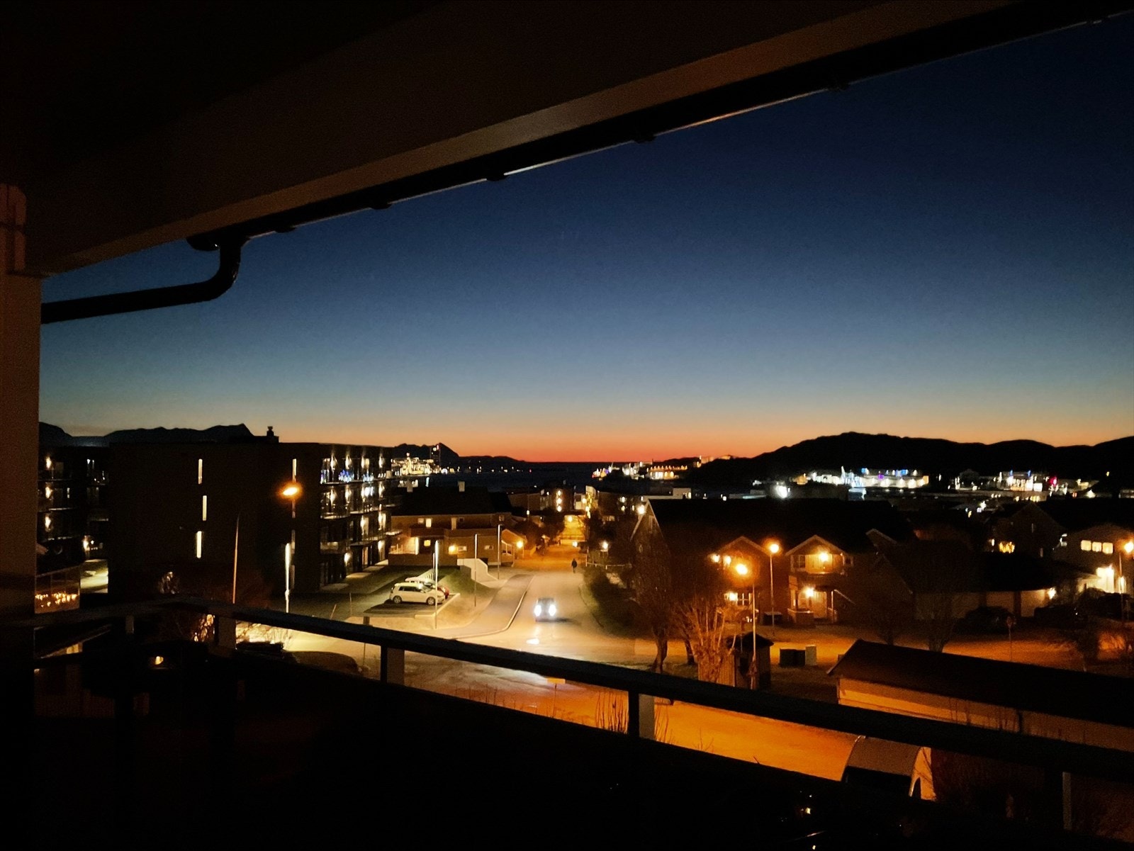 Privat foto av solnedgang. Galleribilde