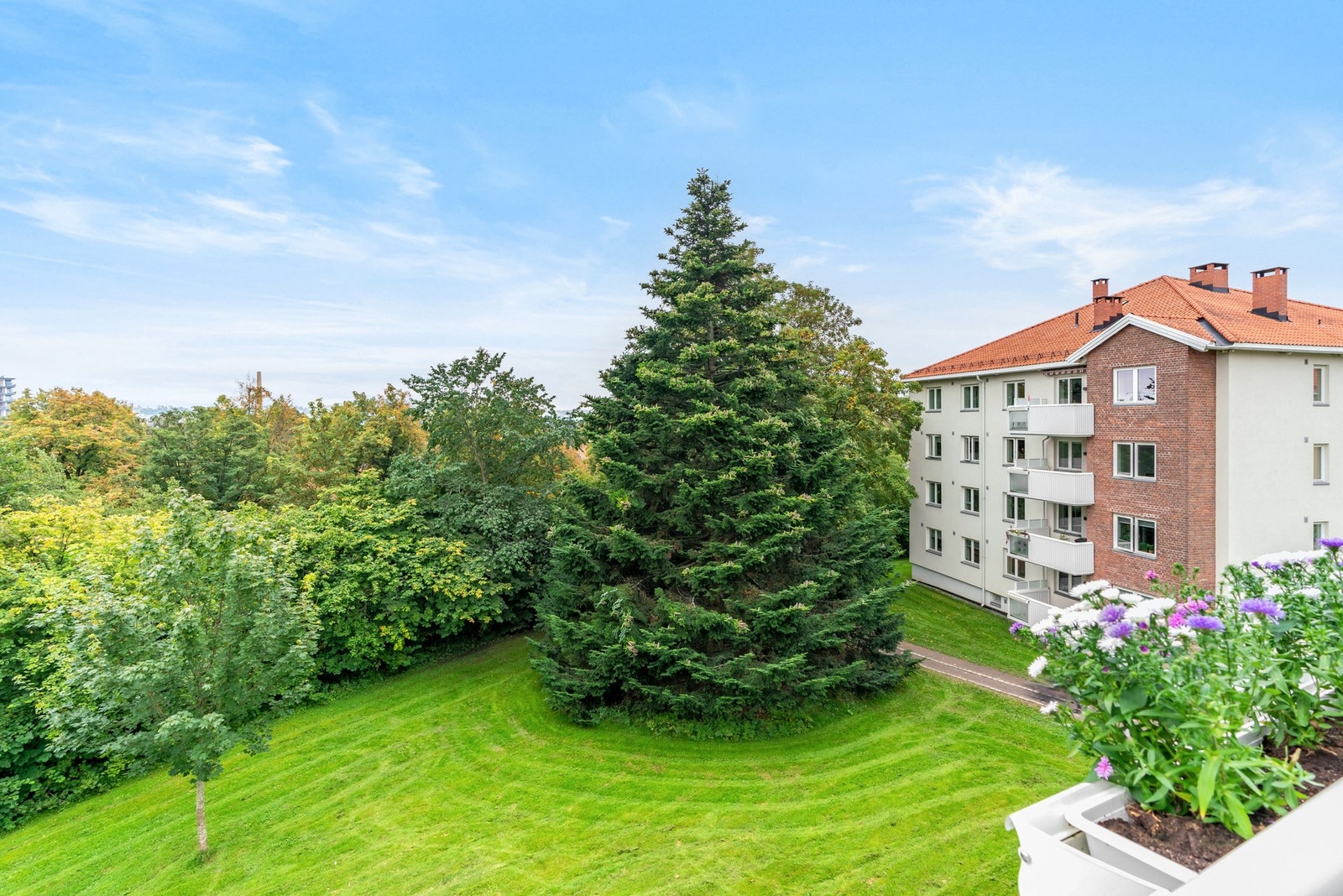 Utsyn fra balkong Galleribilde