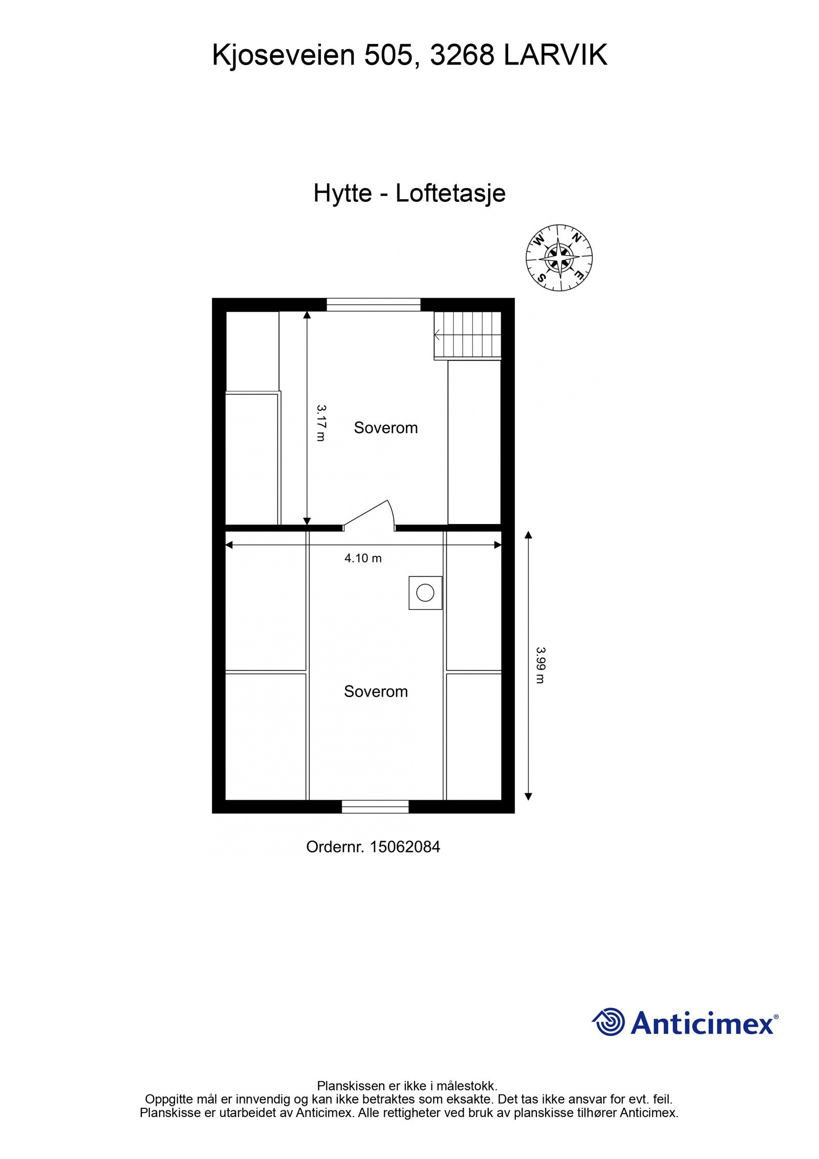 Plantegning loftsetasje Galleribilde