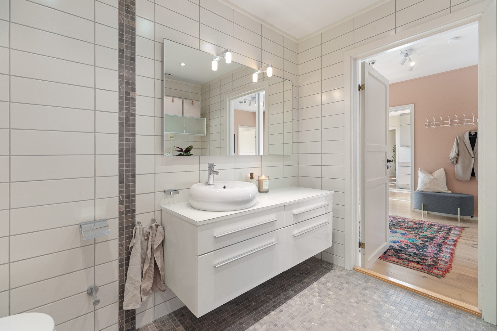 Baderommet ble totalrenovert i 2008 Galleribilde