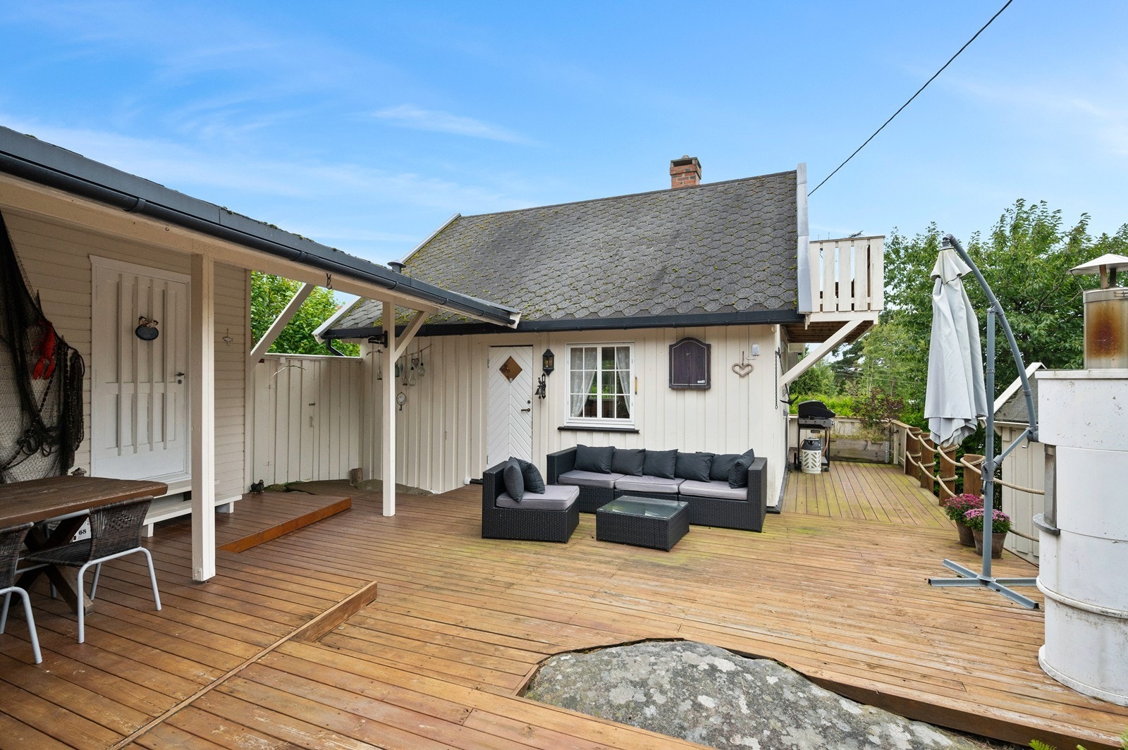 Verandaområdene fremstår som svært usjenerte Galleribilde