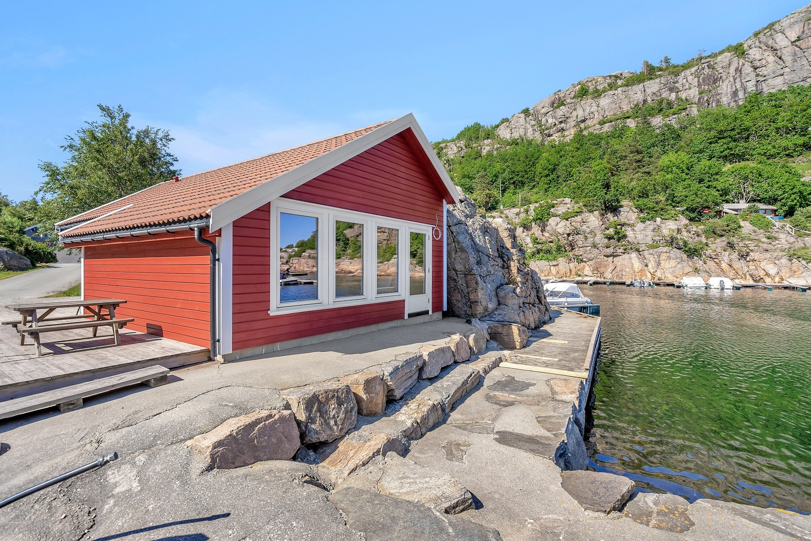 Båthuset i havna Galleribilde