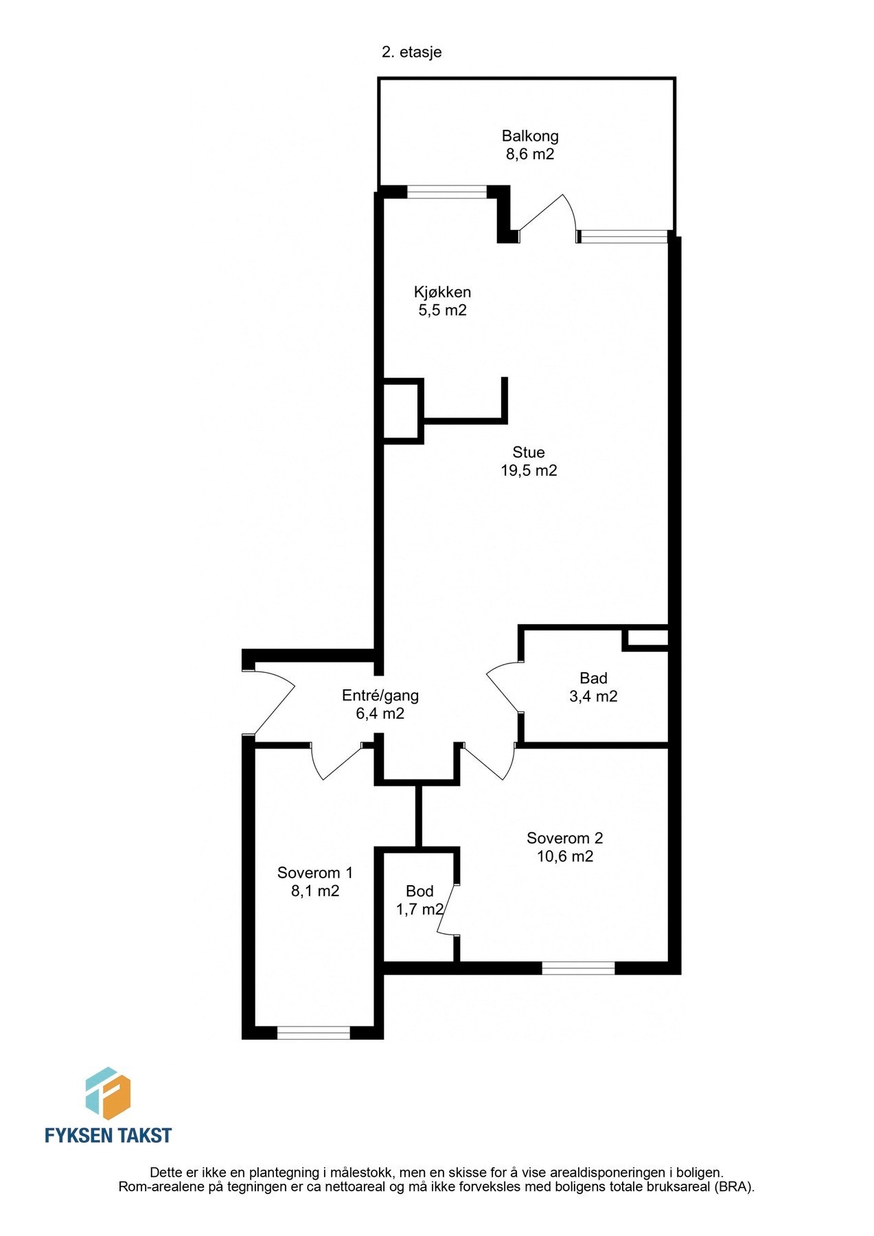 Planskisse 2. etasje. Galleribilde