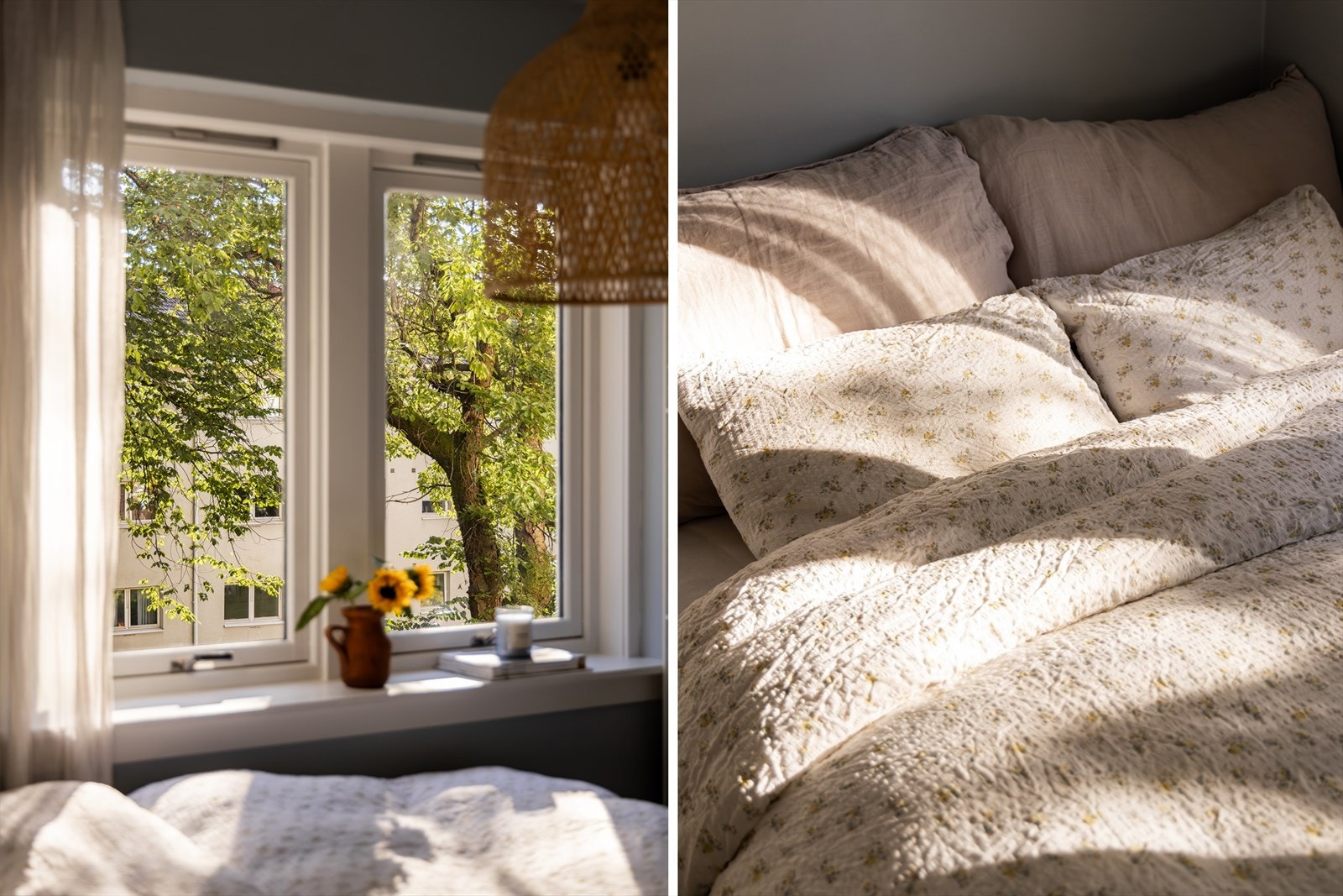 Her er det plass til en dobbeltseng, og det medfølgende garderobeskapet gir god oppbevaringsplass for klær og personlige eiendeler. Galleribilde