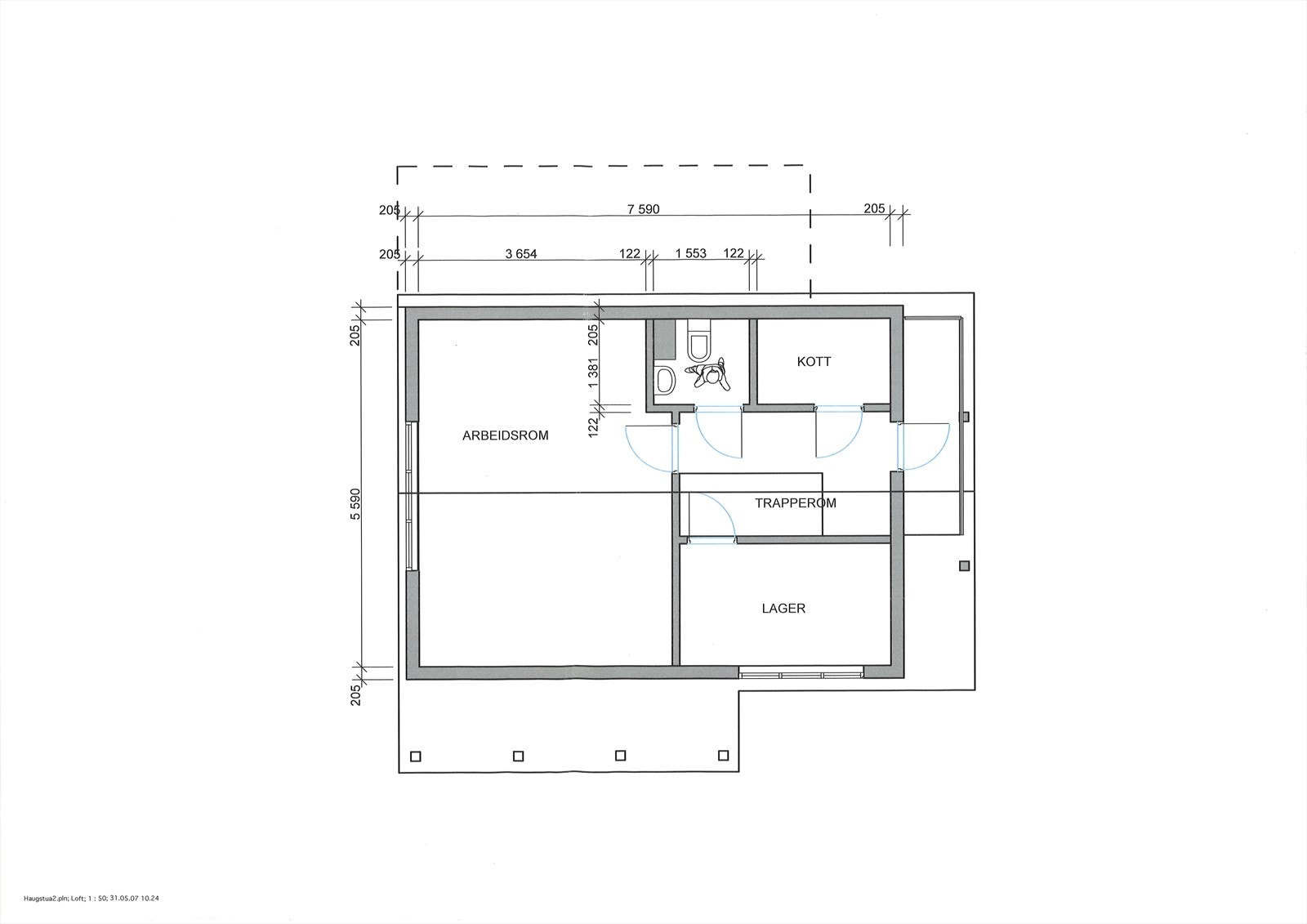 Plantegning anneks 2.etg Galleribilde