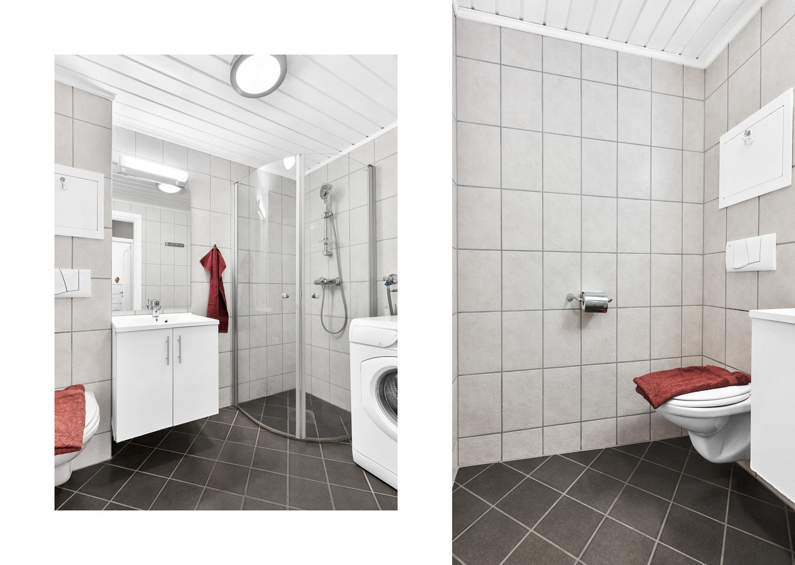 Det er opplegg for vaskemaskin. Galleribilde