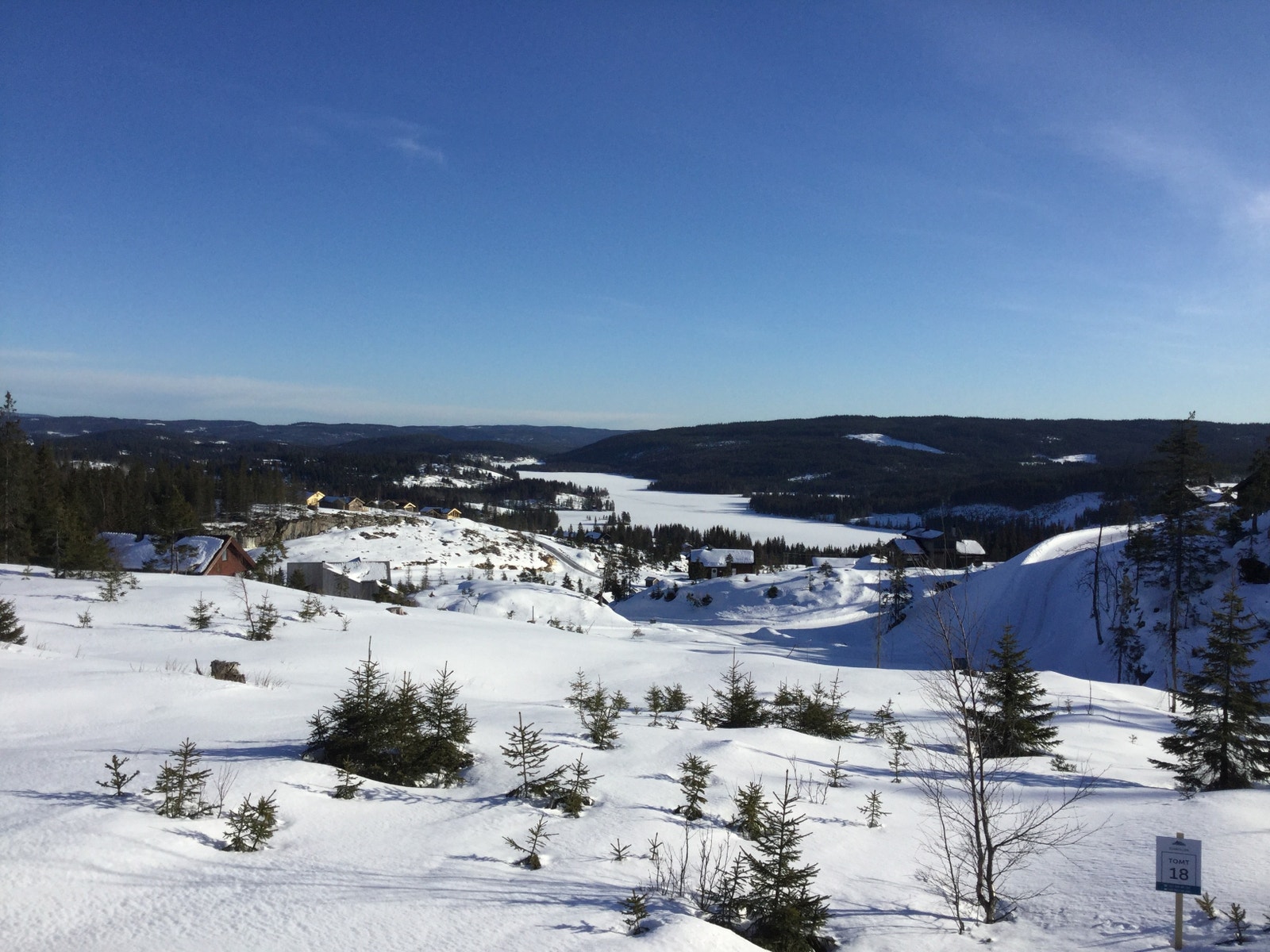 Flott utsikt fra Elgkollen hyttefelt mot Mylla Galleribilde