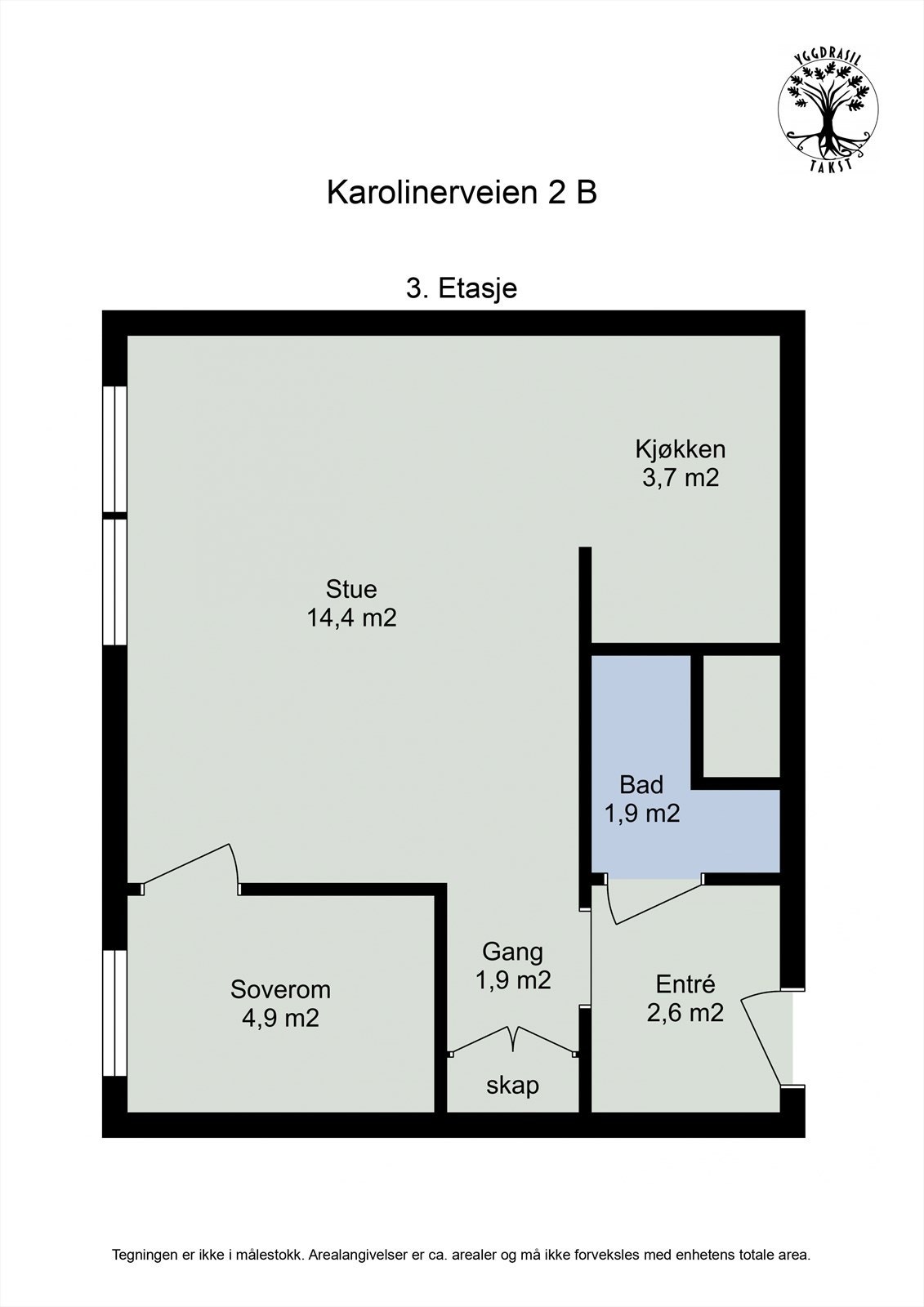 Plantegning 3 etg Galleribilde
