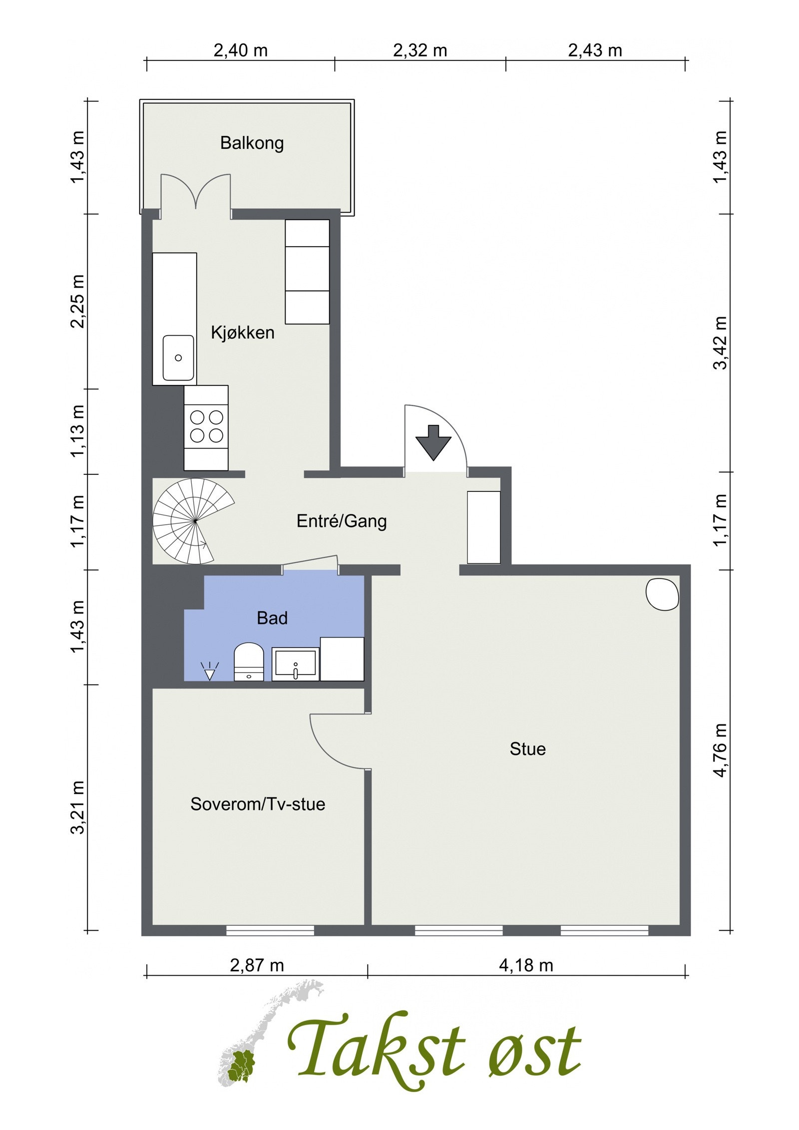 Plantegning 4.etasje - Urtegata 45 Galleribilde