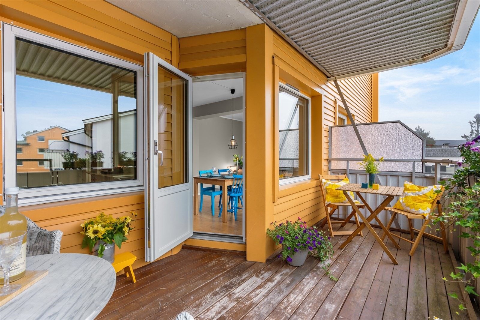 Vinduer og balkongdør ble skiftet i 2020. Galleribilde