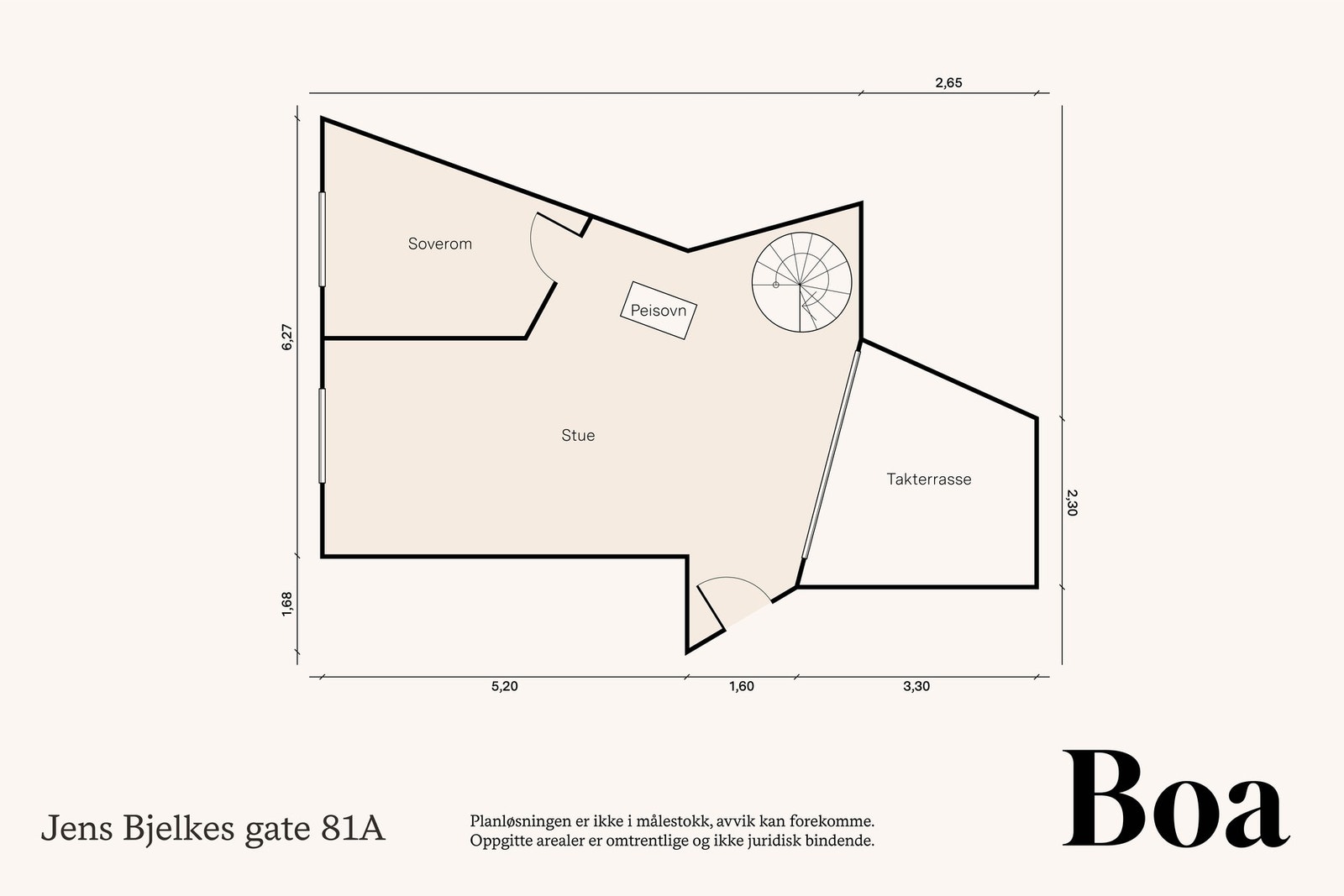 Alternativ planløsning med et ekstra rom. Galleribilde