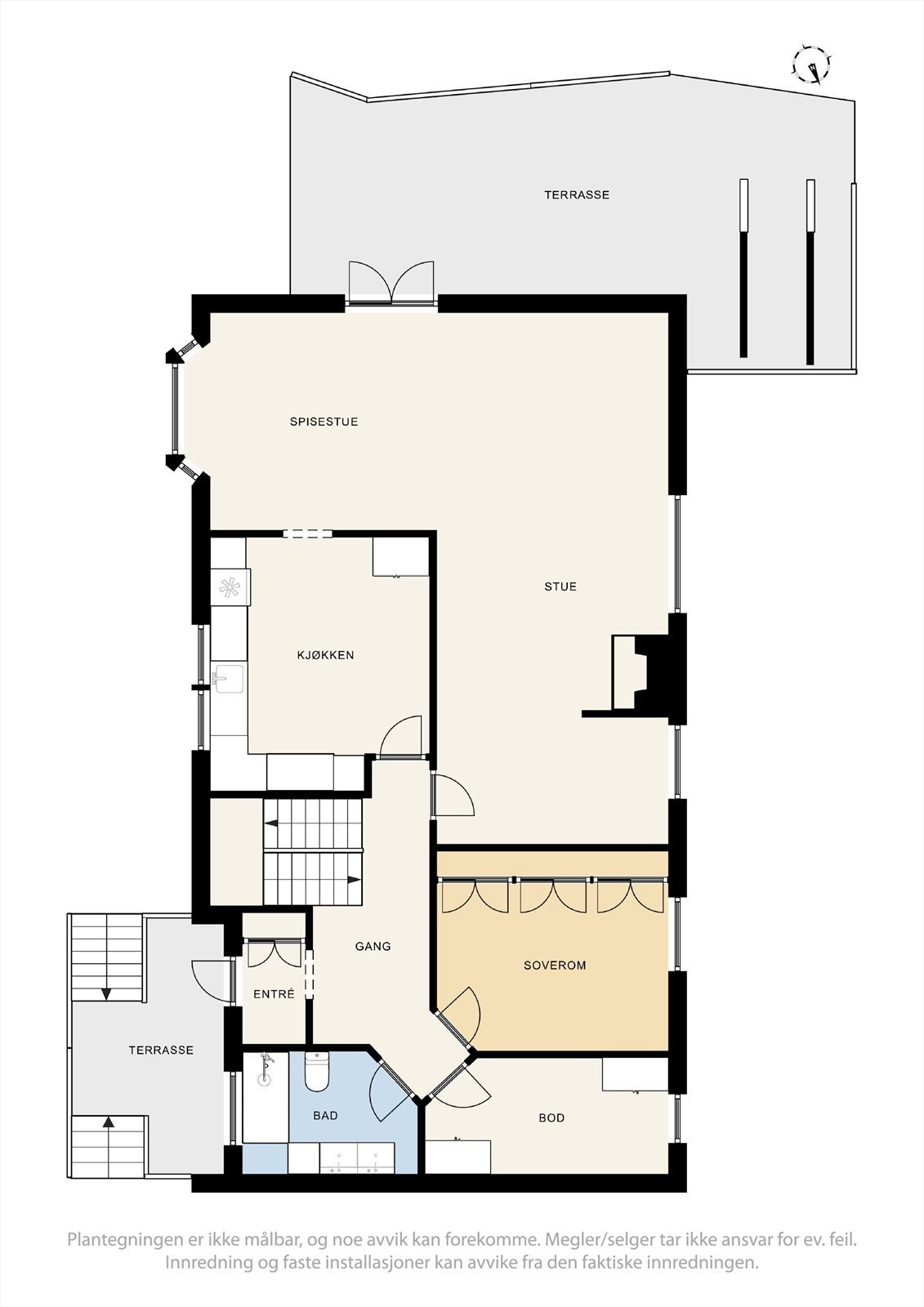 Plantegning 1. etasje. Galleribilde