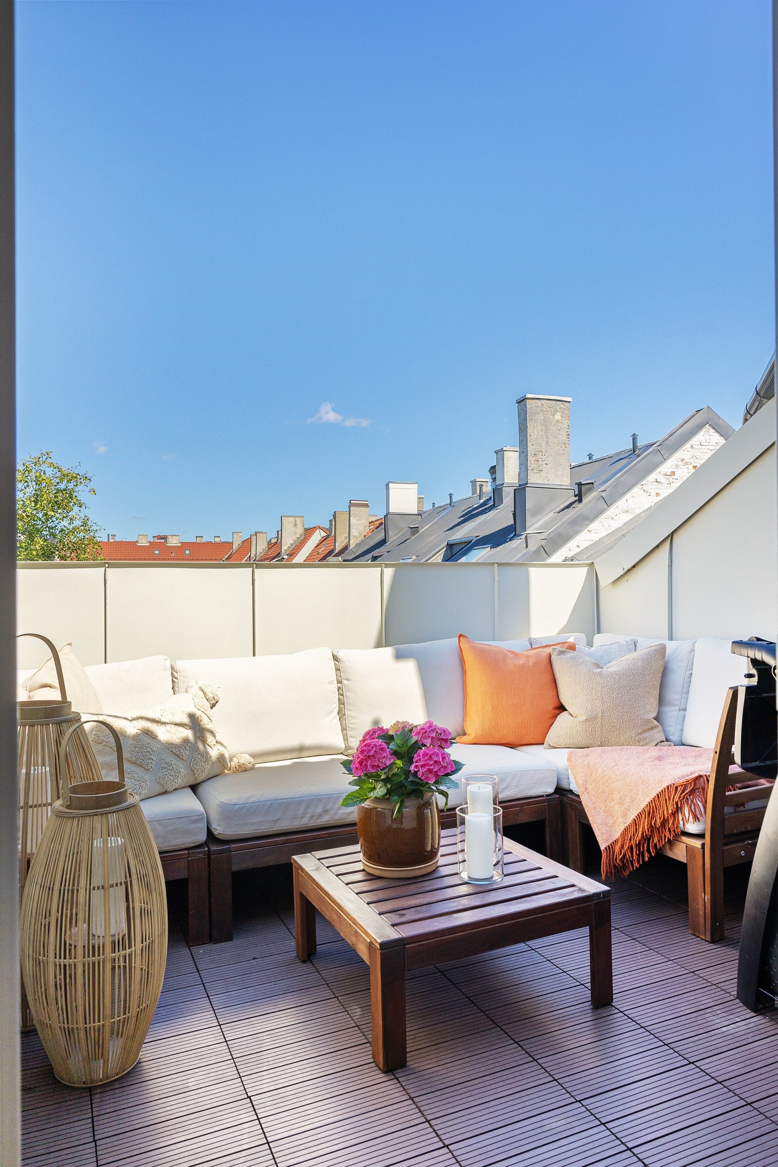 Boden på terrassen har et gulvareal på ca. 2,5 m². Galleribilde