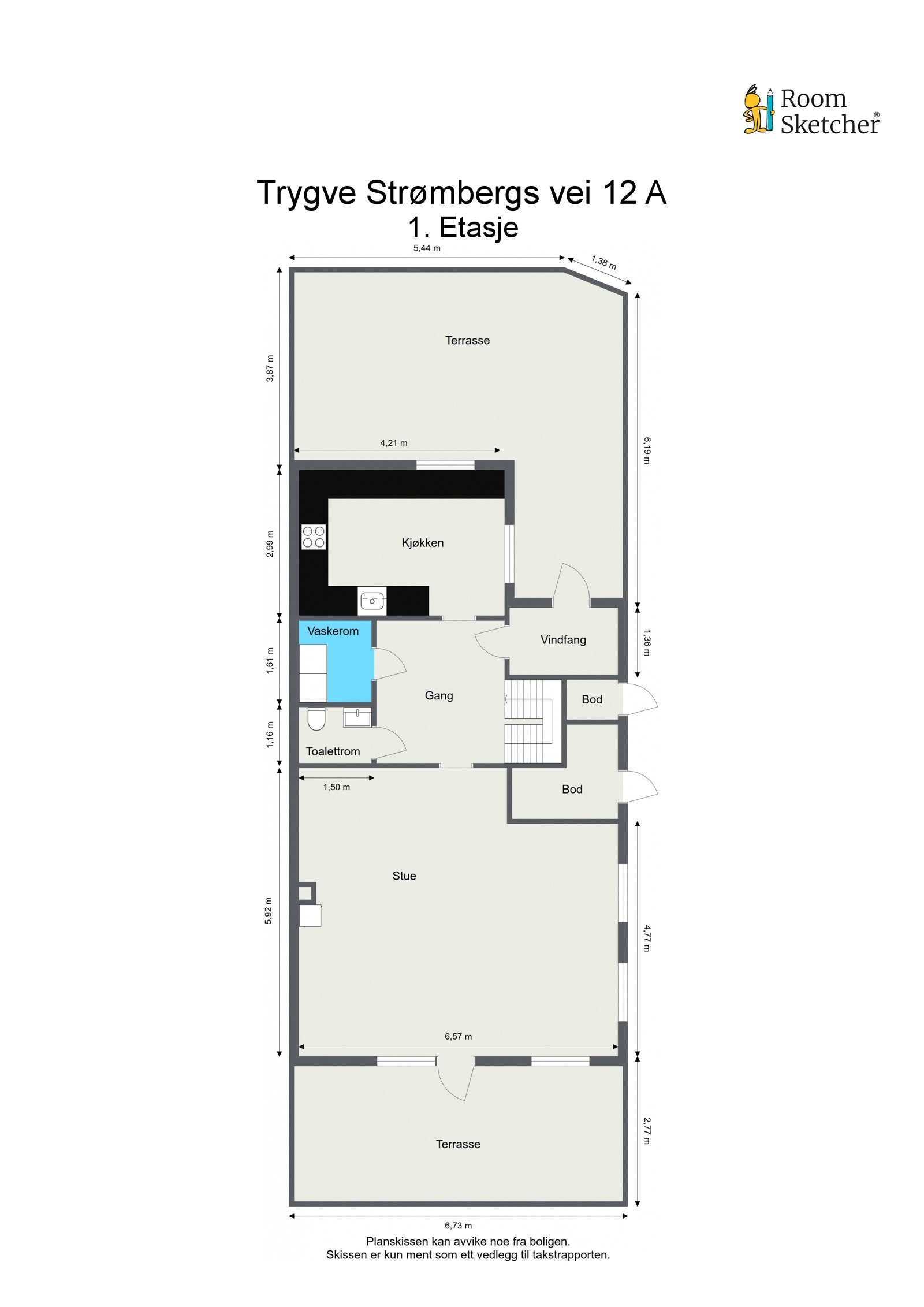 Planskisse 1. Etasje. Galleribilde