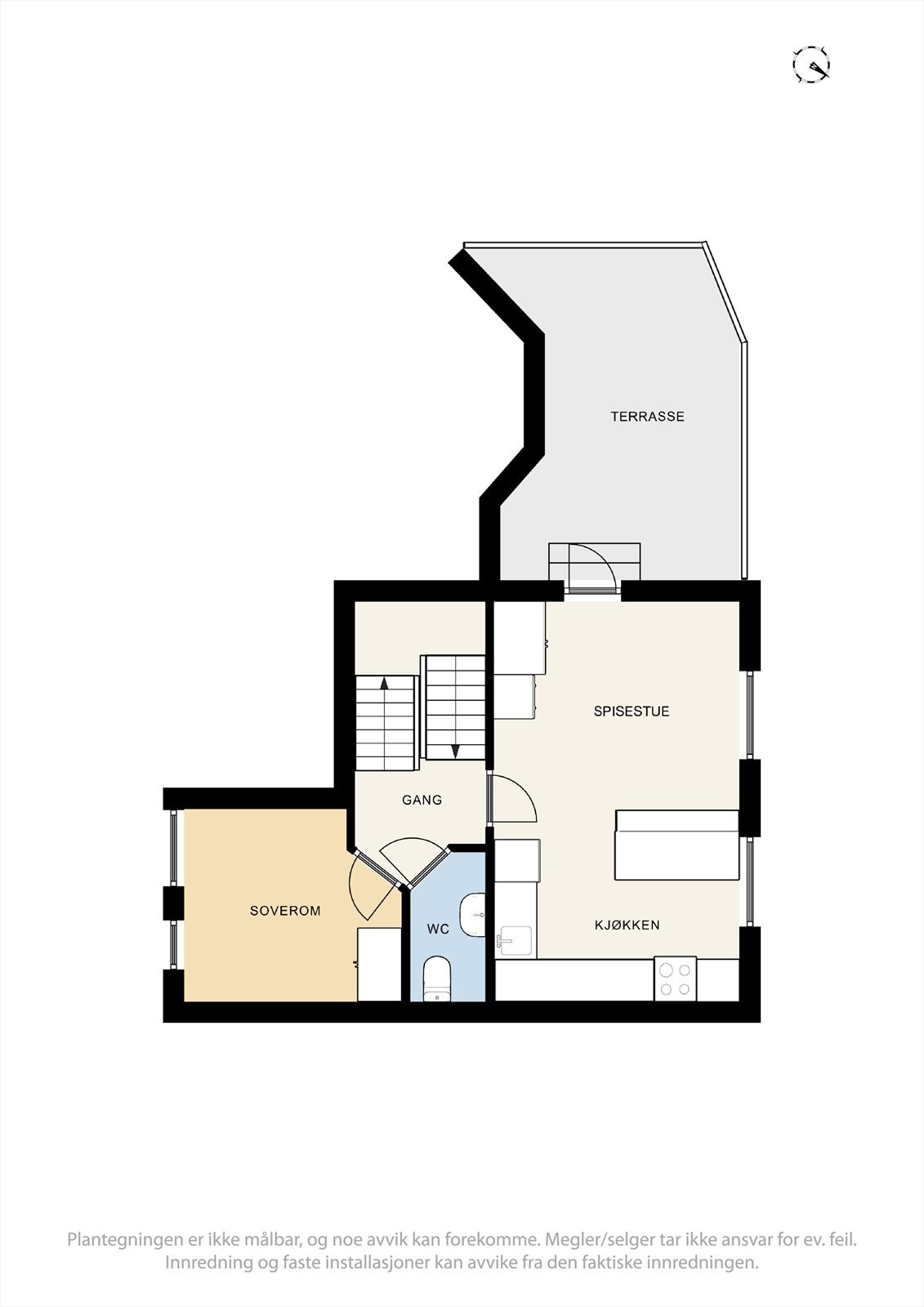 Planskisse andre etasje. Galleribilde