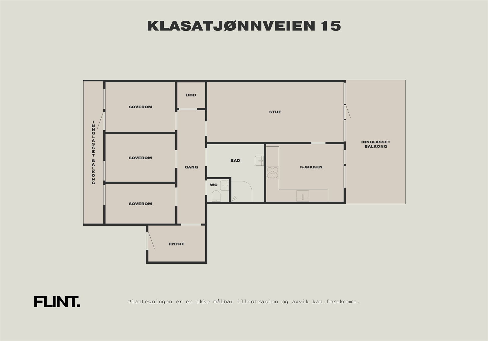 Plantegning | Klasatjønnveien 15 Galleribilde