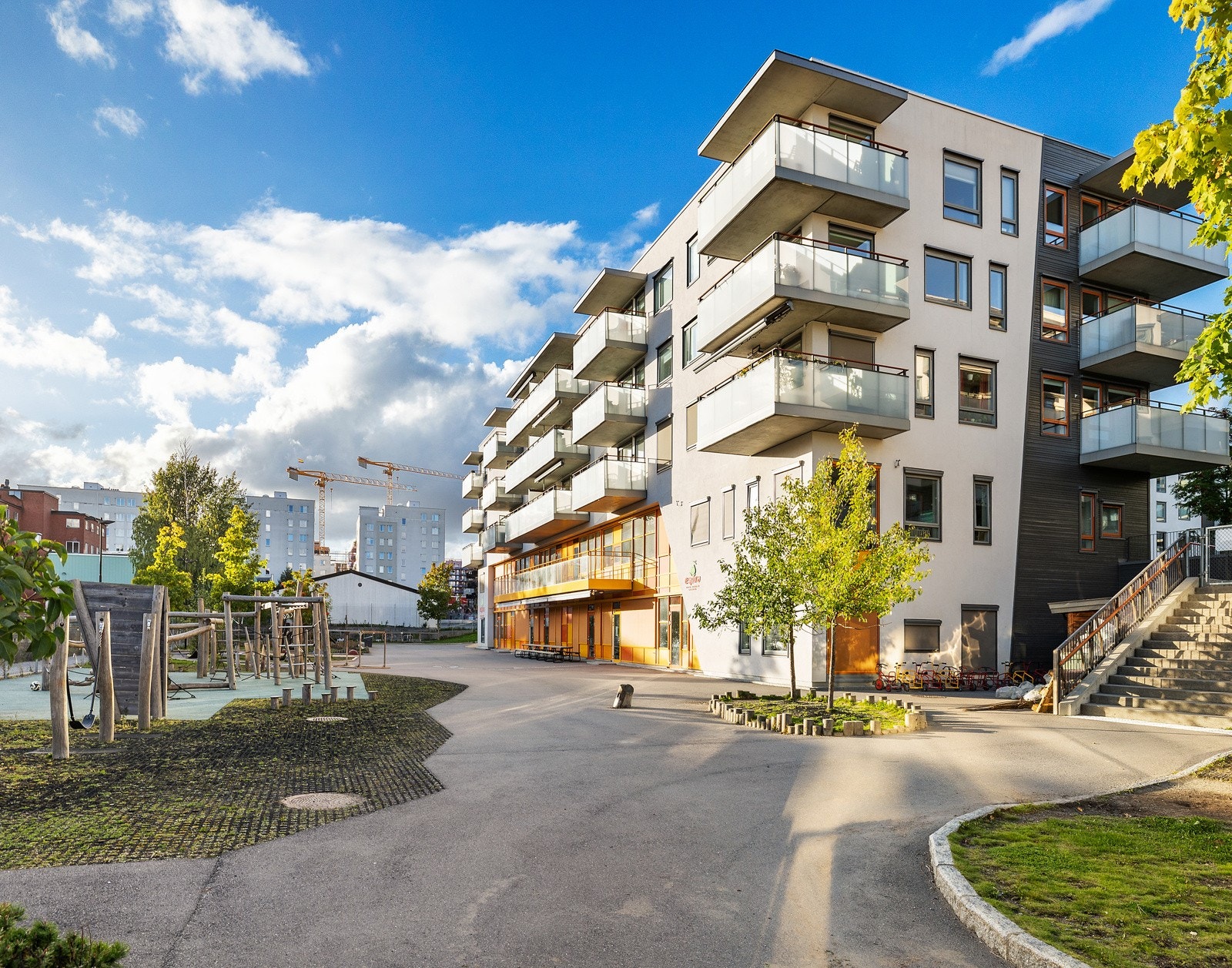 Det er fortrinnsrett til Gartnerløkka barnehage som er i nabobygget Galleribilde