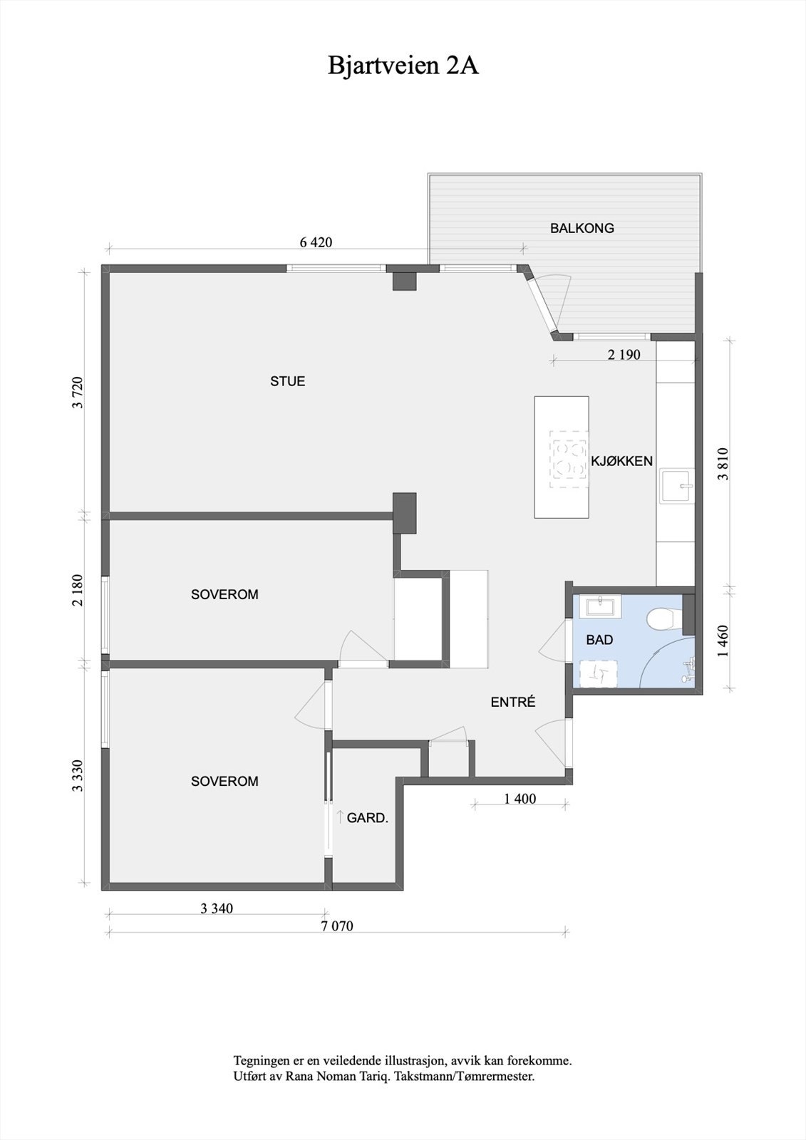 Plantegning. I tillegg disponeres en kjellerbod på ca. 9 m² Galleribilde
