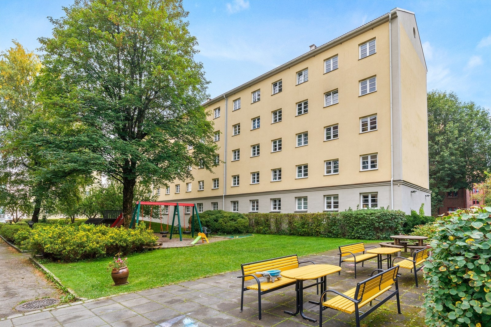 Borettslag har vaktmestertjeneste, ukentlig renhold av fellesarealer og felles vaskeri Galleribilde