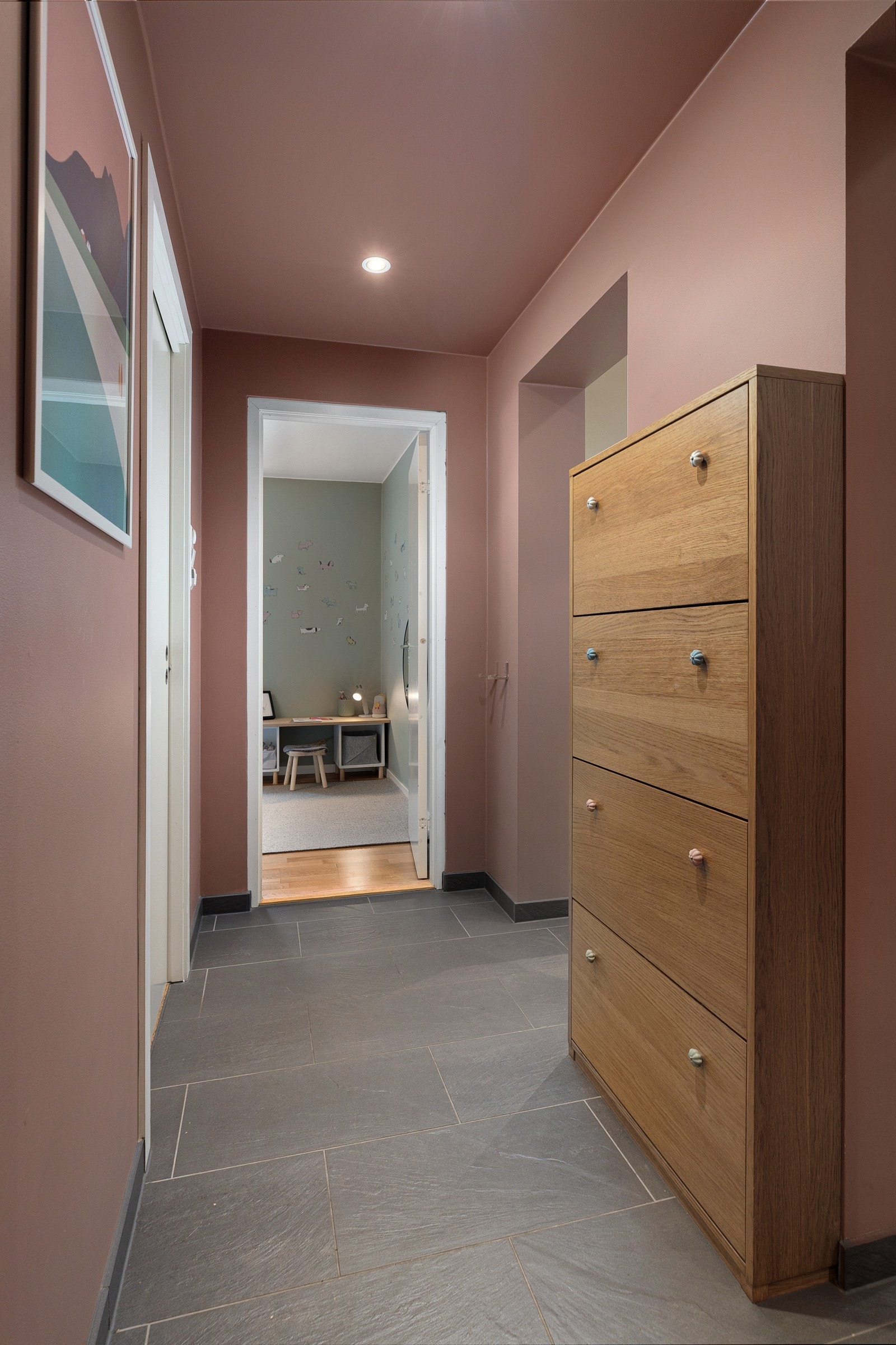 Entré malt i gladfarger Galleribilde