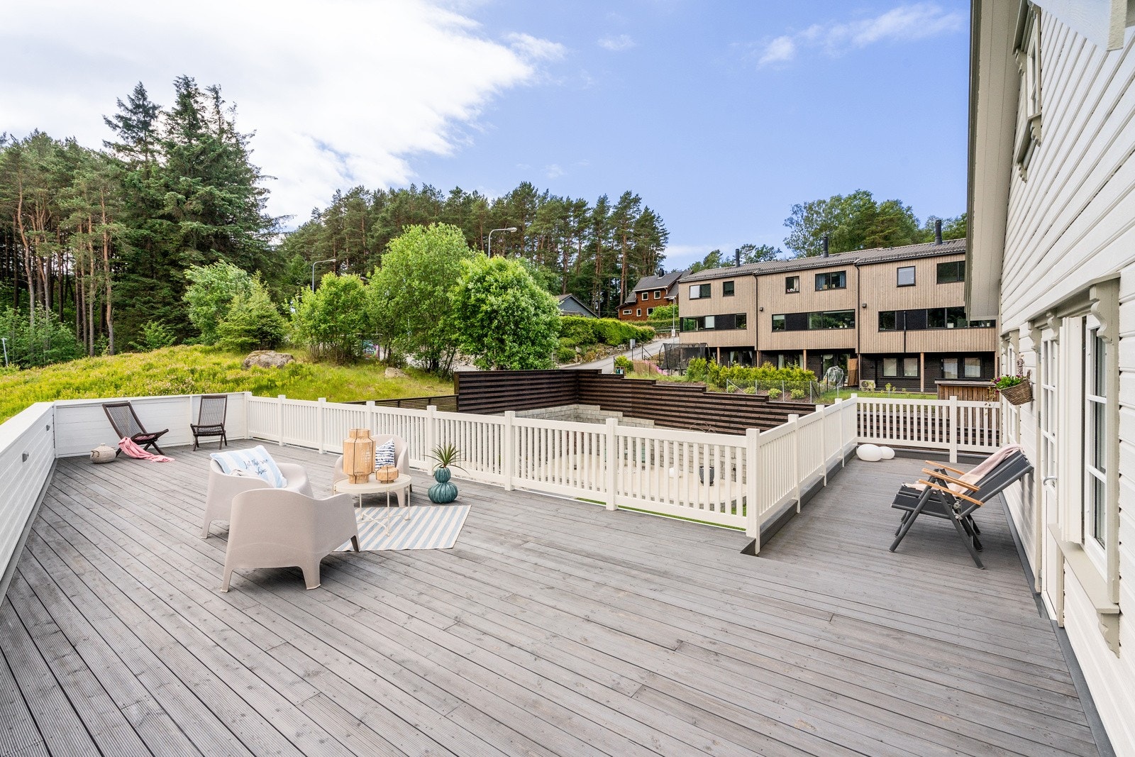 Takterrassen kan enkelt innredes i ulike soner. Galleribilde