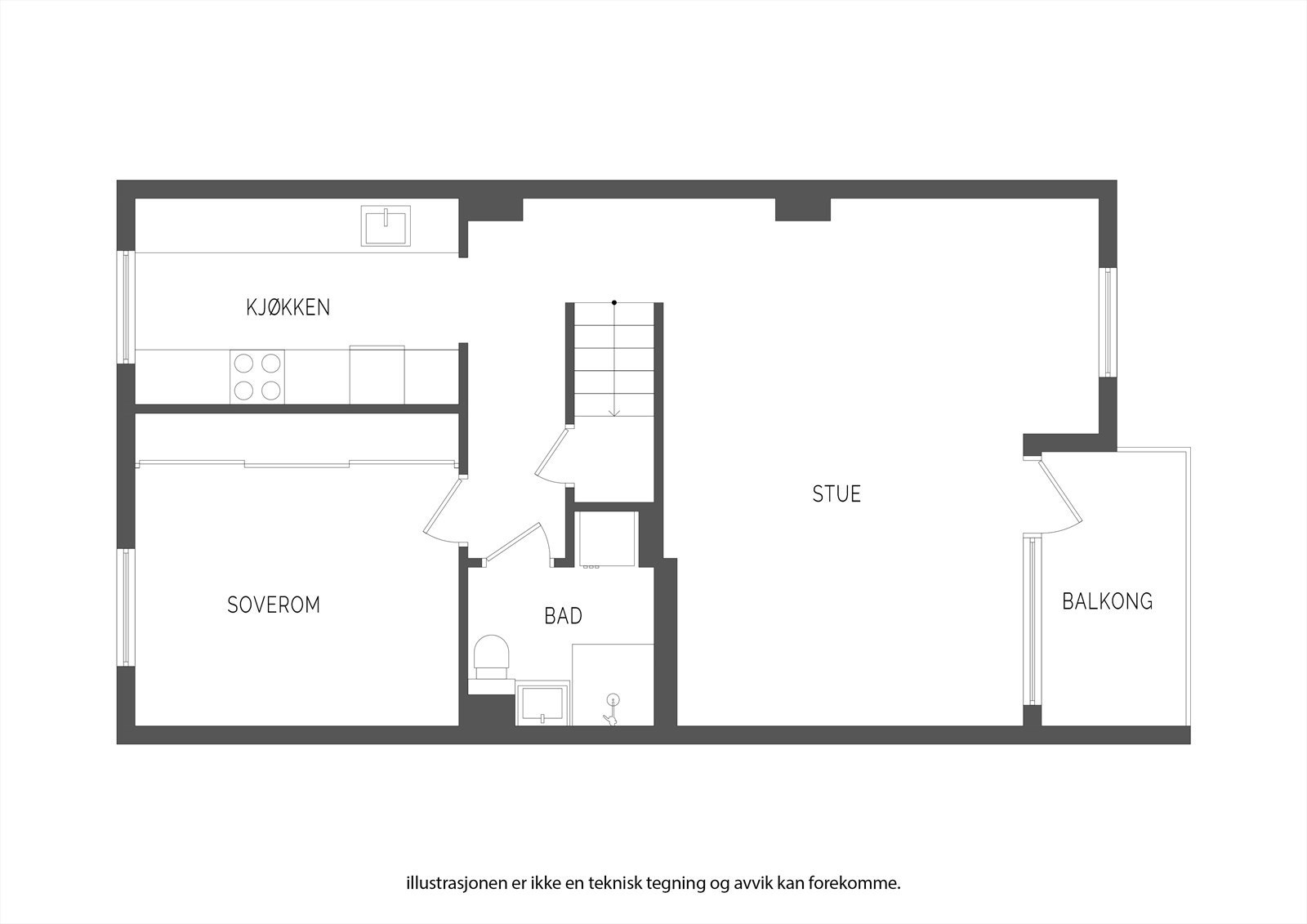 Planskisse av 6. etasje Galleribilde