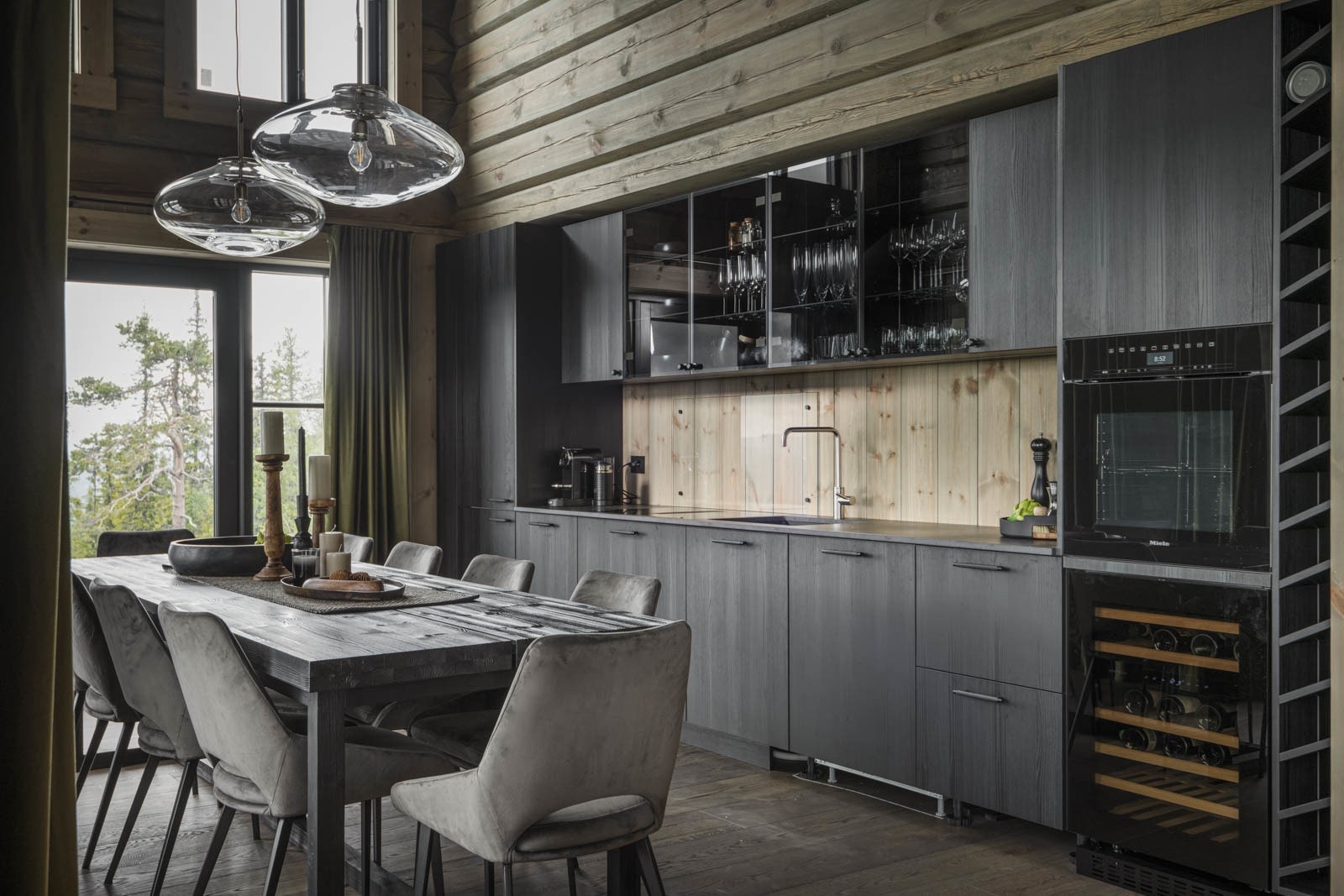 Kjøkken 2. Illustrasjon fra tilsvarende ferdigstilt hytte Galleribilde