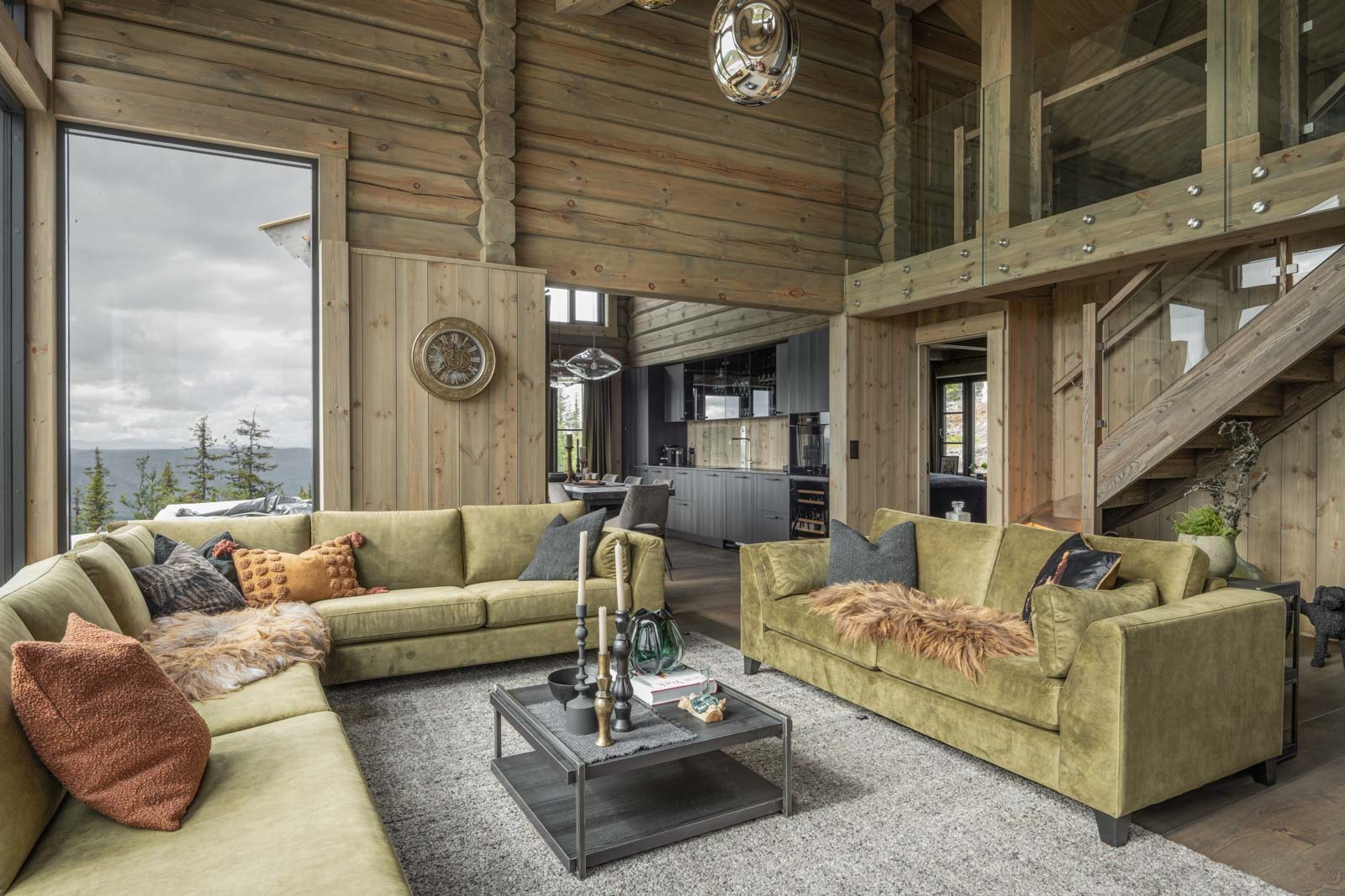 Stue kjøkken 3. Illustrasjon fra tilsvarende ferdigstilt hytte Galleribilde