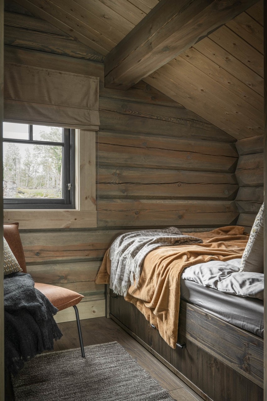 Hems sov 2. Illustrasjon fra tilsvarende ferdigstilt hytte Galleribilde
