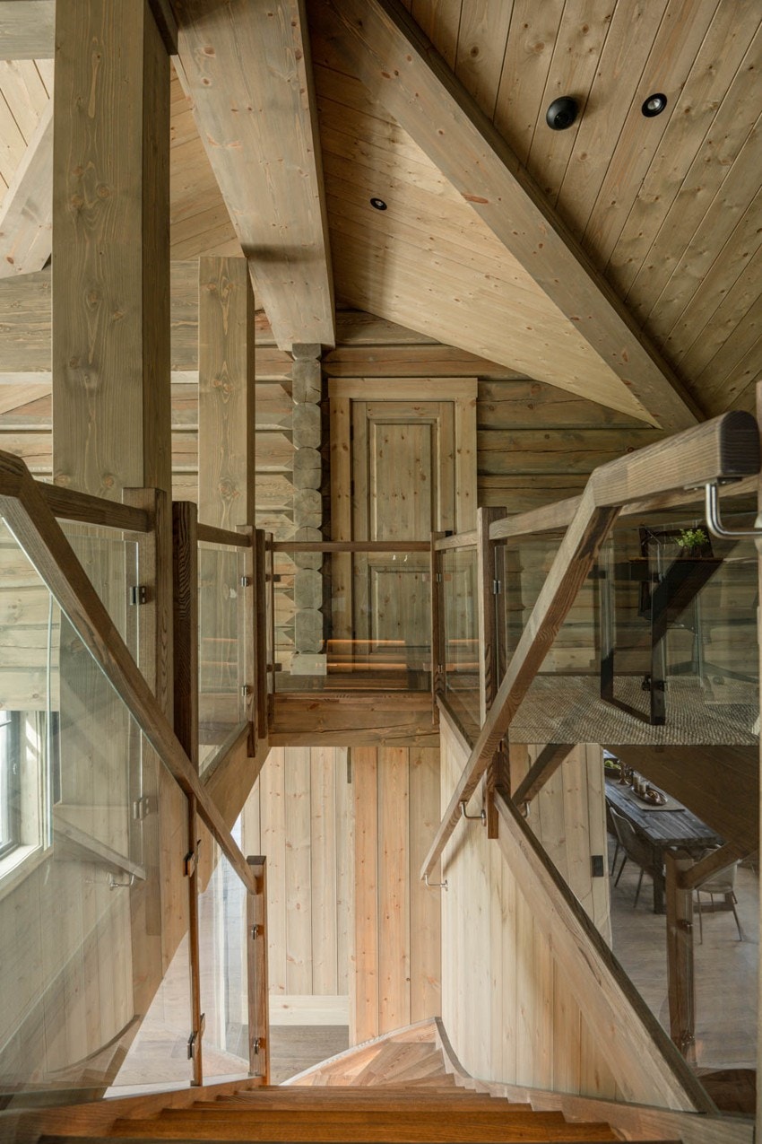 Trapp. Illustrasjon fra tilsvarende ferdigstilt hytte Galleribilde