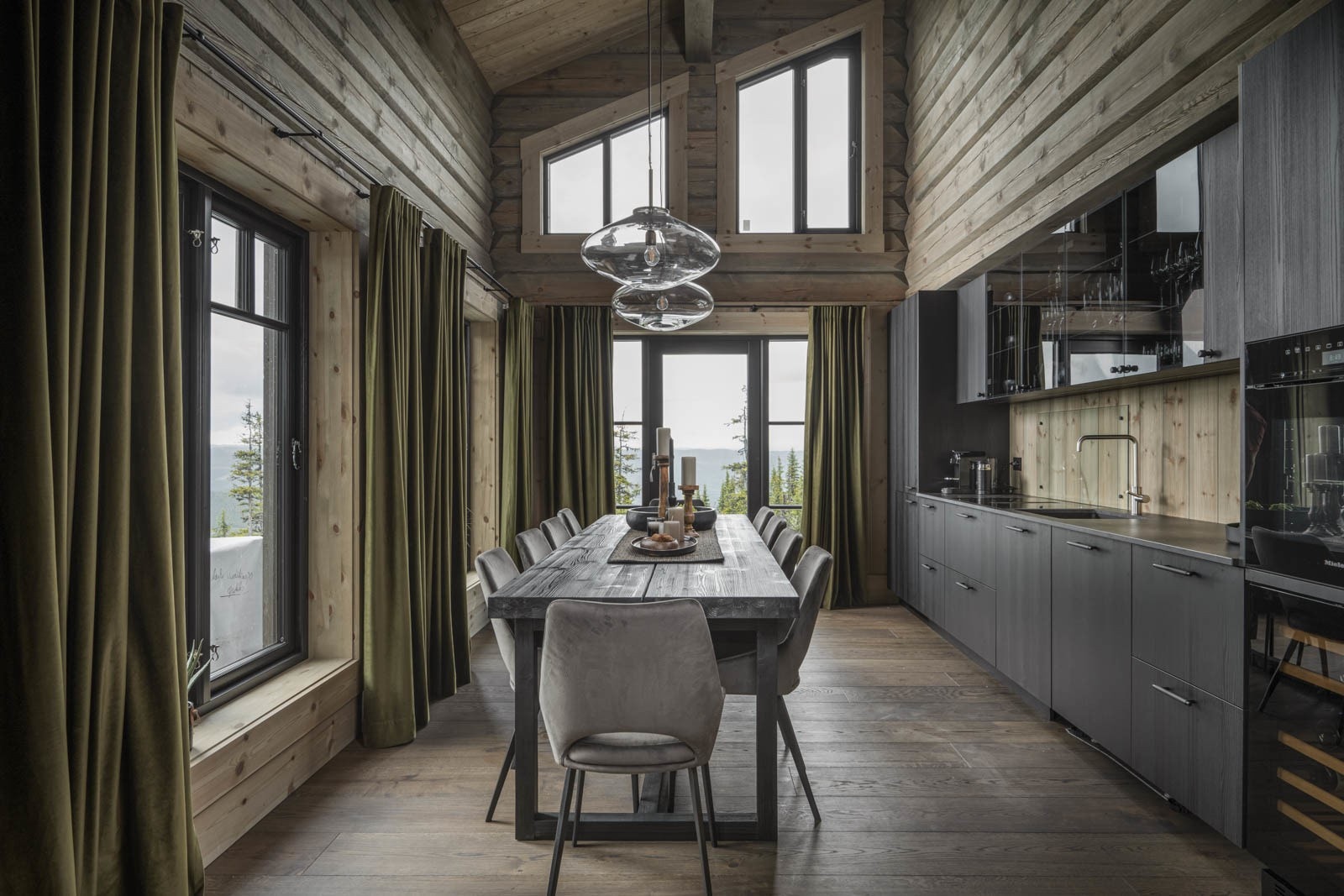 Kjøkken 1. Illustrasjon fra tilsvarende ferdigstilt hytte Galleribilde