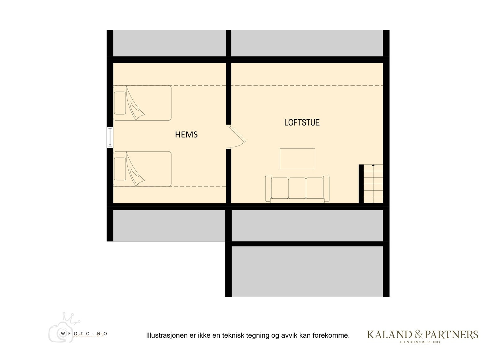 Plantegning loft Galleribilde