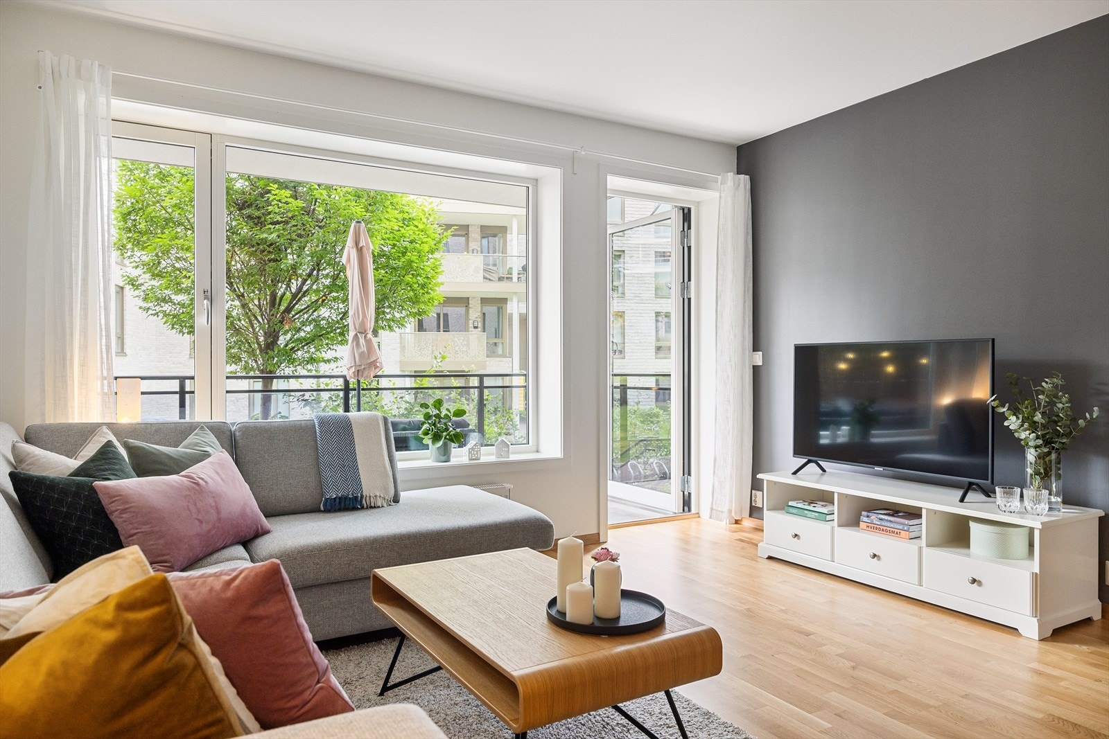 Leiligheten har balansert ventilasjon, noe som sikrer godt inneklima året rundt. Galleribilde