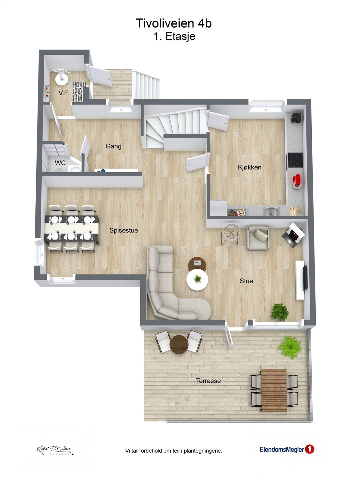 Plantegning hovedetasjen. Galleribilde