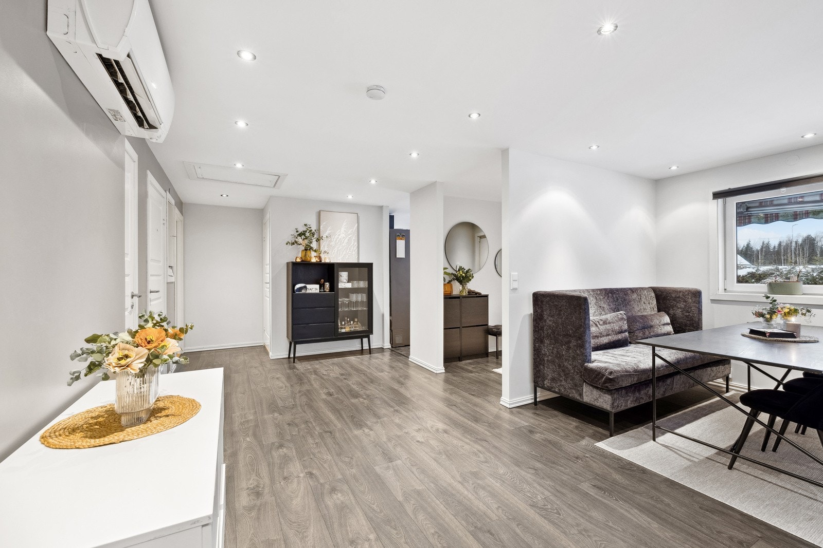 Varmepumpen sikrer en jevn innetemperatur året rundt. Galleribilde