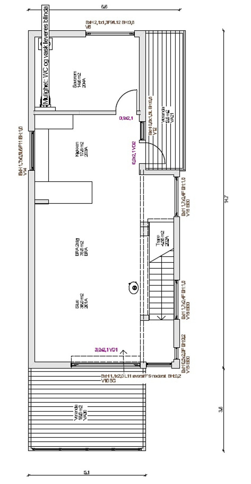 Plantegnng 2. etasje Galleribilde