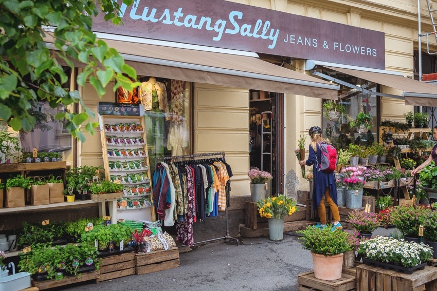 Mustang Sally er en av flere unike butikker i området Galleribilde