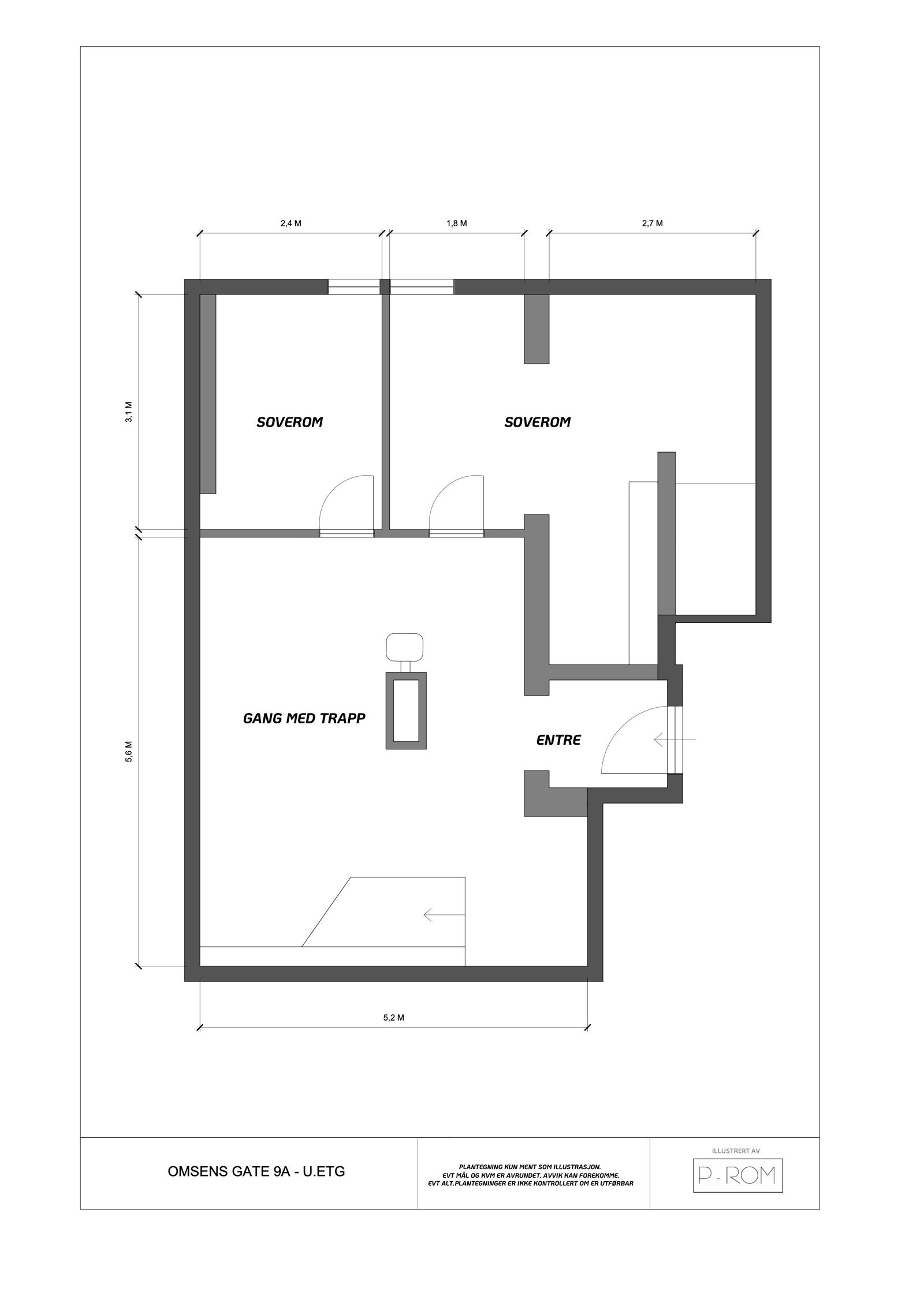 Planskisse kjeller Galleribilde