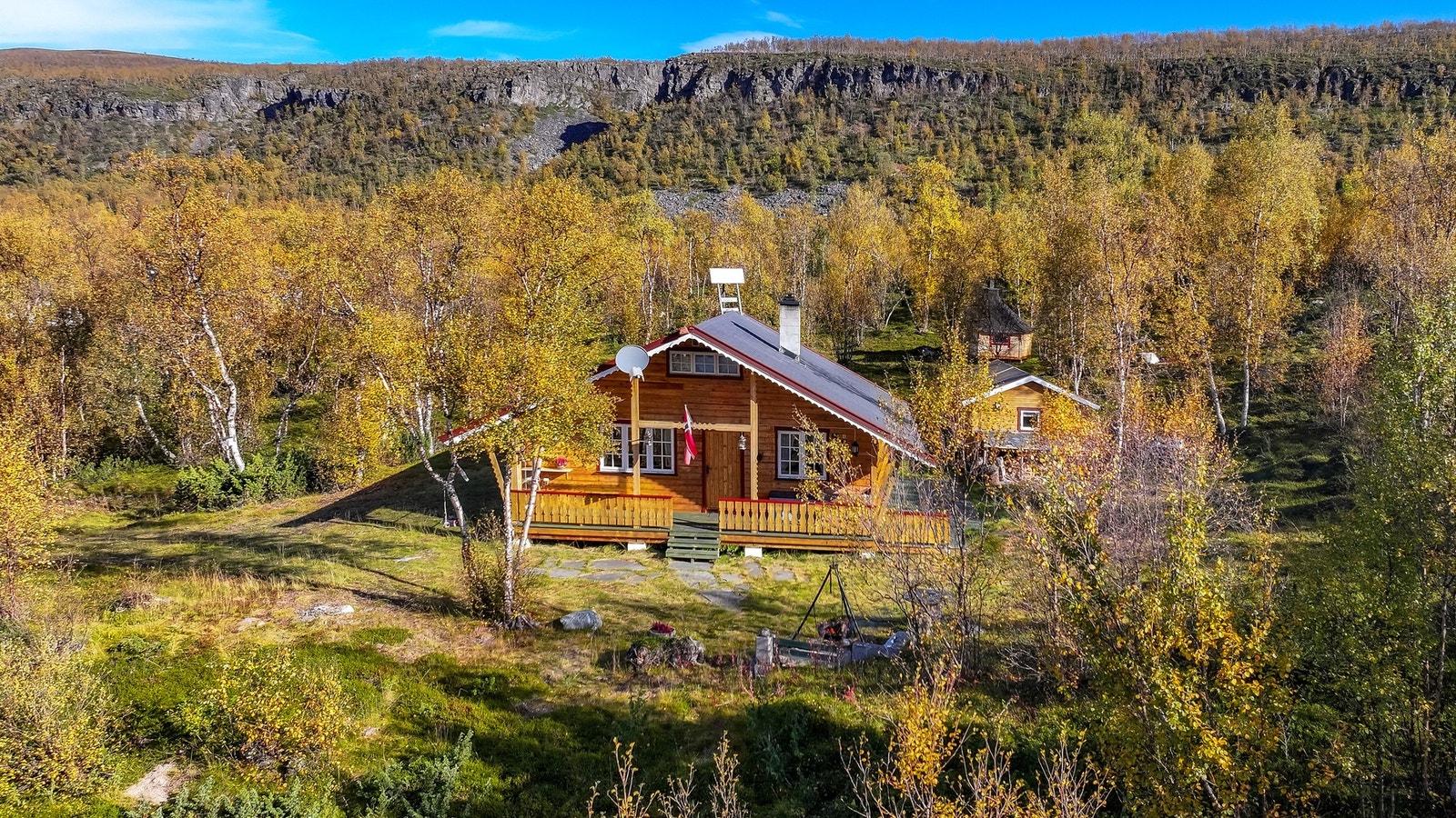 Det er god plass til uteaktiviteter og ulike sittesoner. Galleribilde