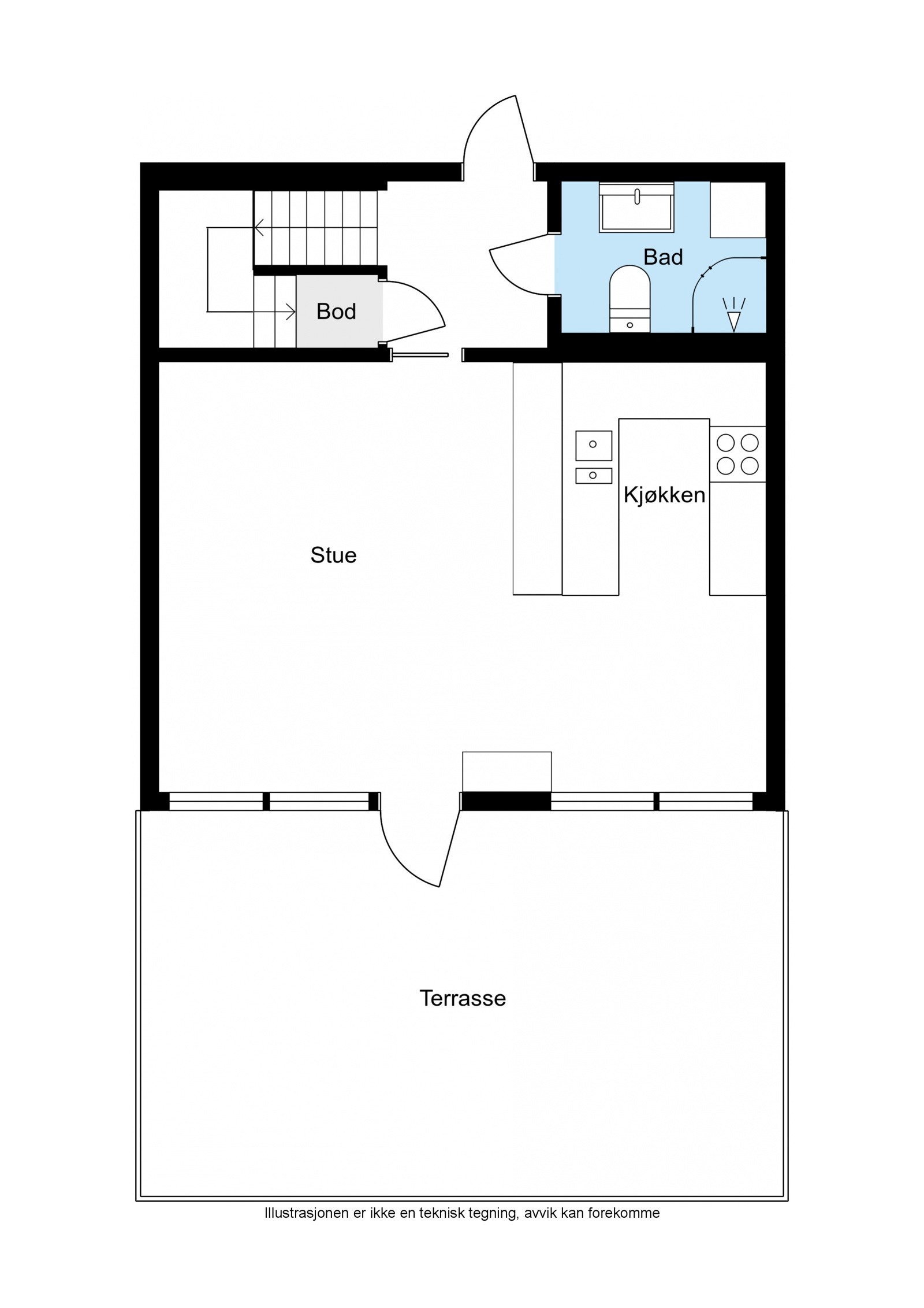 Plantegning 1. etg. Galleribilde
