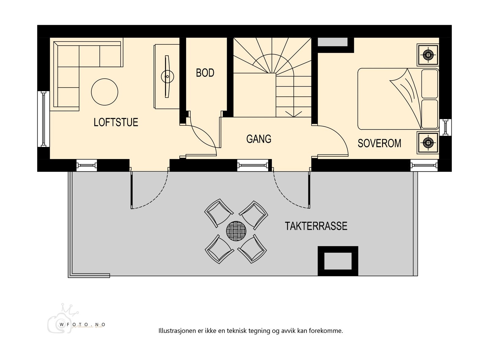 Plantegning 3. etasje Galleribilde
