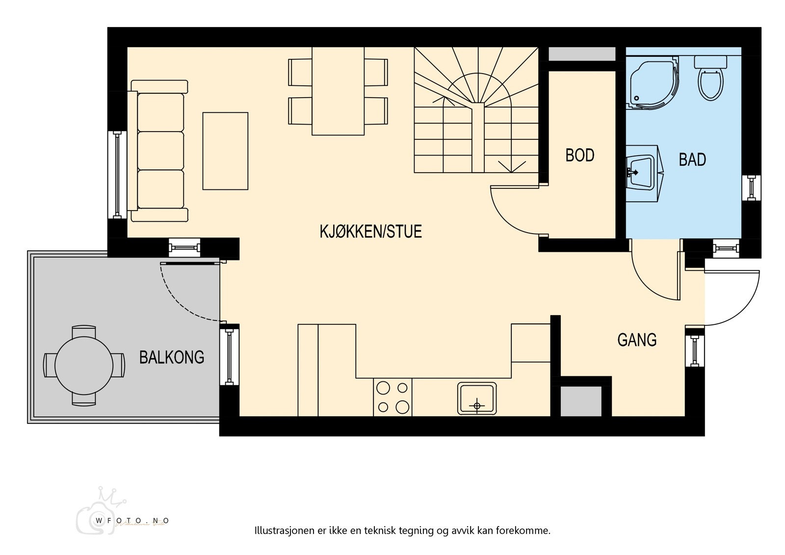 Plantegning 1.etasje. Galleribilde