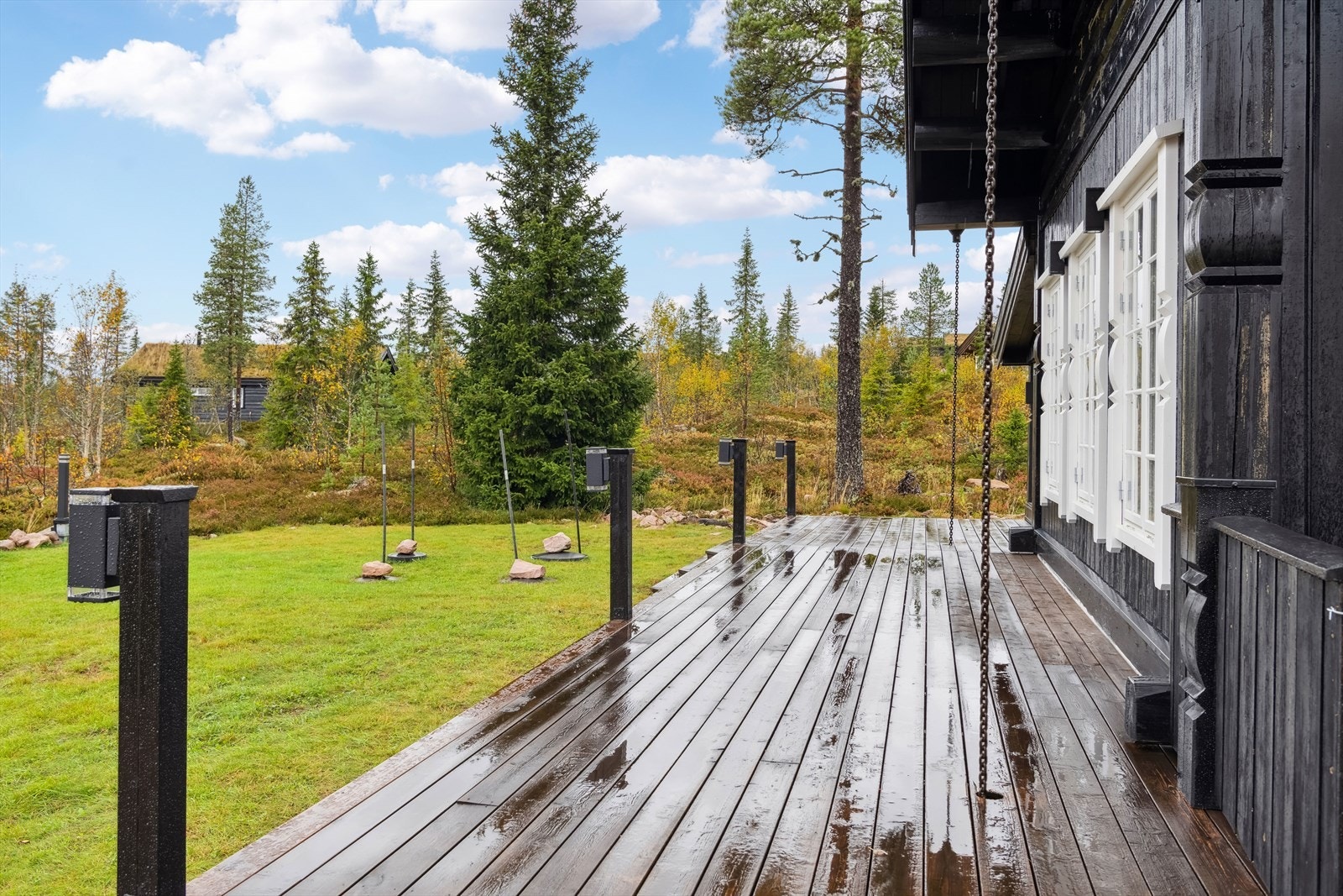 Her også belysning rundt hele, ekstra hyggelig på mørke kvelder Galleribilde
